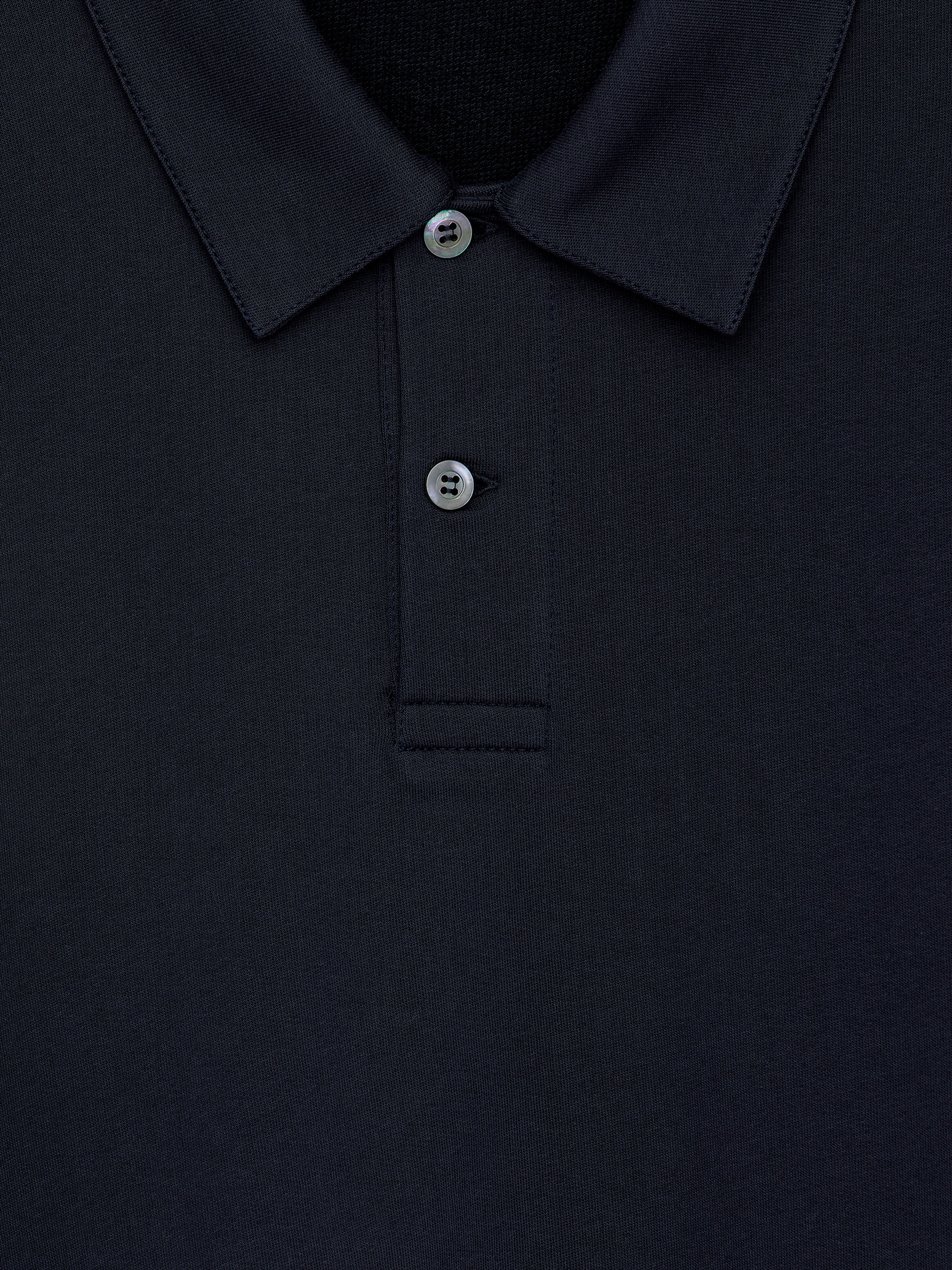 Cotton Lyocell Polo Shirt - Dark Blue - Regular fit - Men - StillMedia/DescriptiveDetail - 2