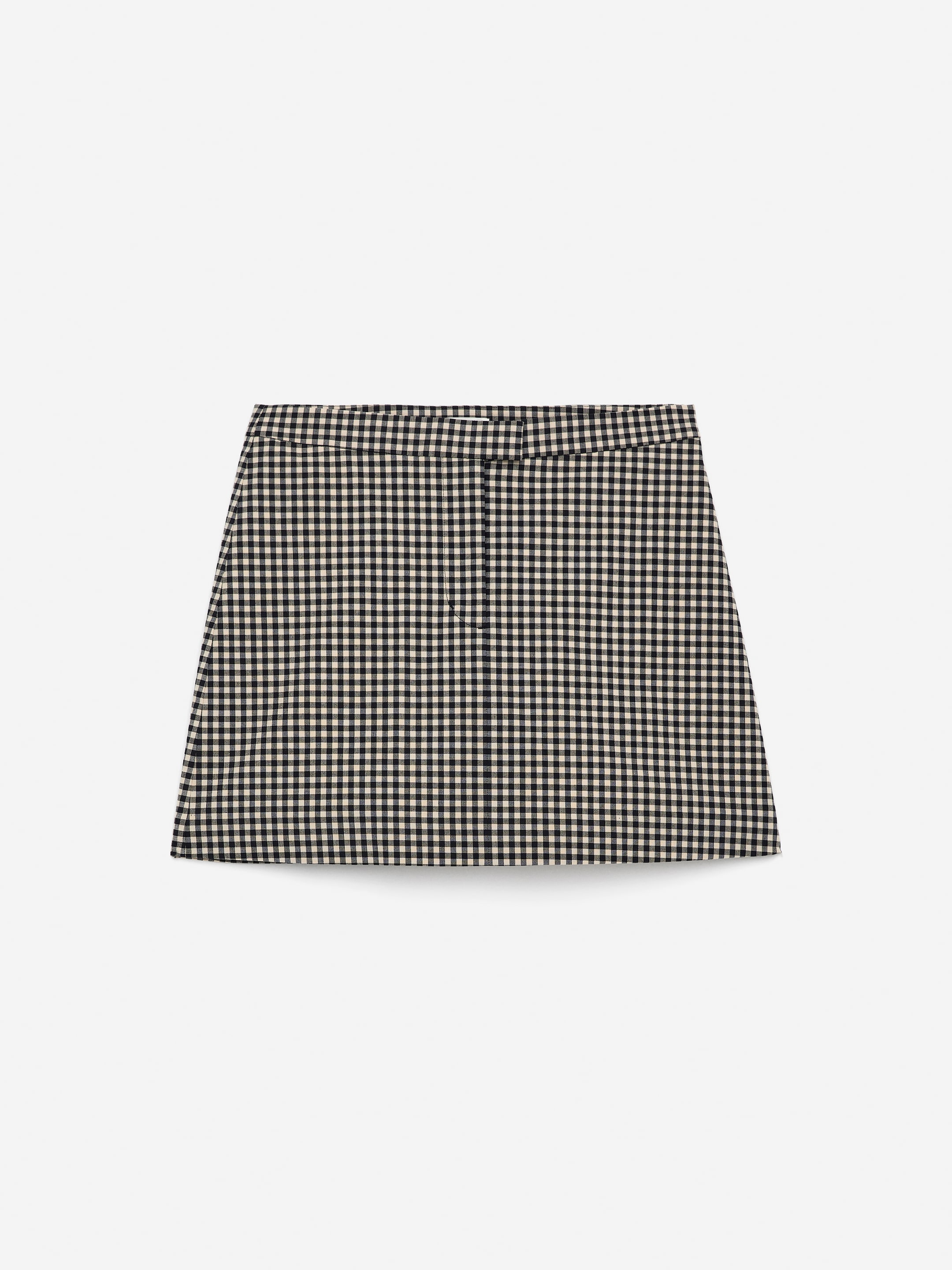 Se større billede: Gingham-mininederdel - Mørkeblå/beige - DAME | H&M DK 5