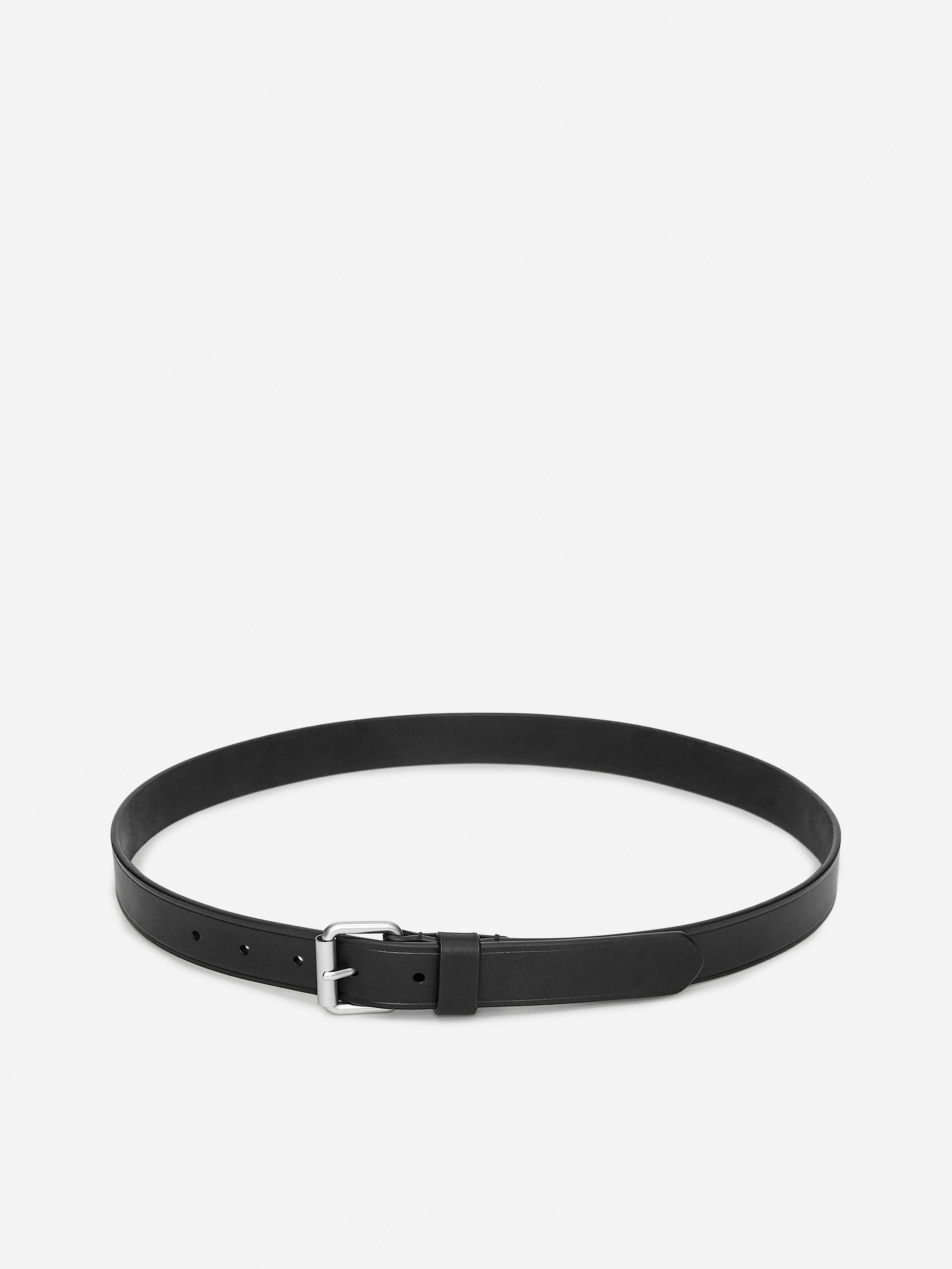 Schmaler Ledergürtel - Schwarz