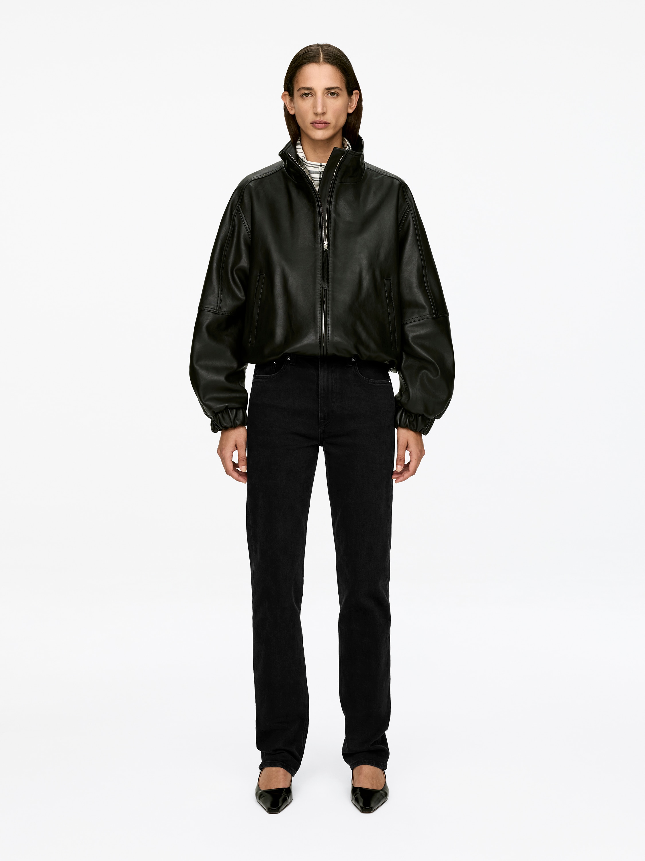 Jade Long Slim Jeans - Noir/Bleu