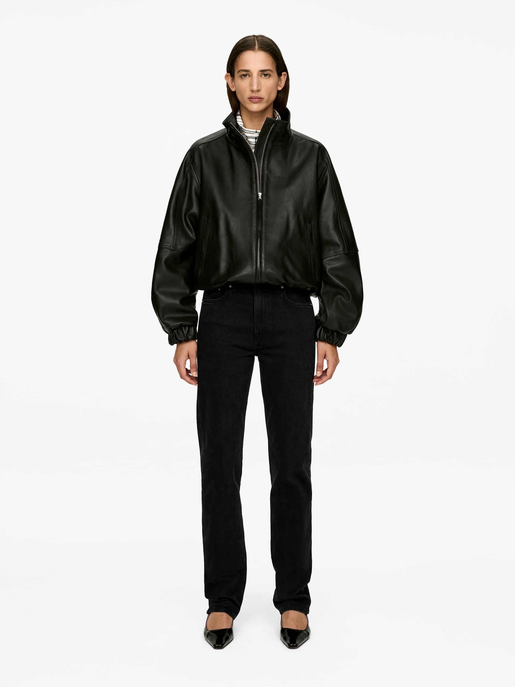 Jade Long Slim Jeans-#000000-17565