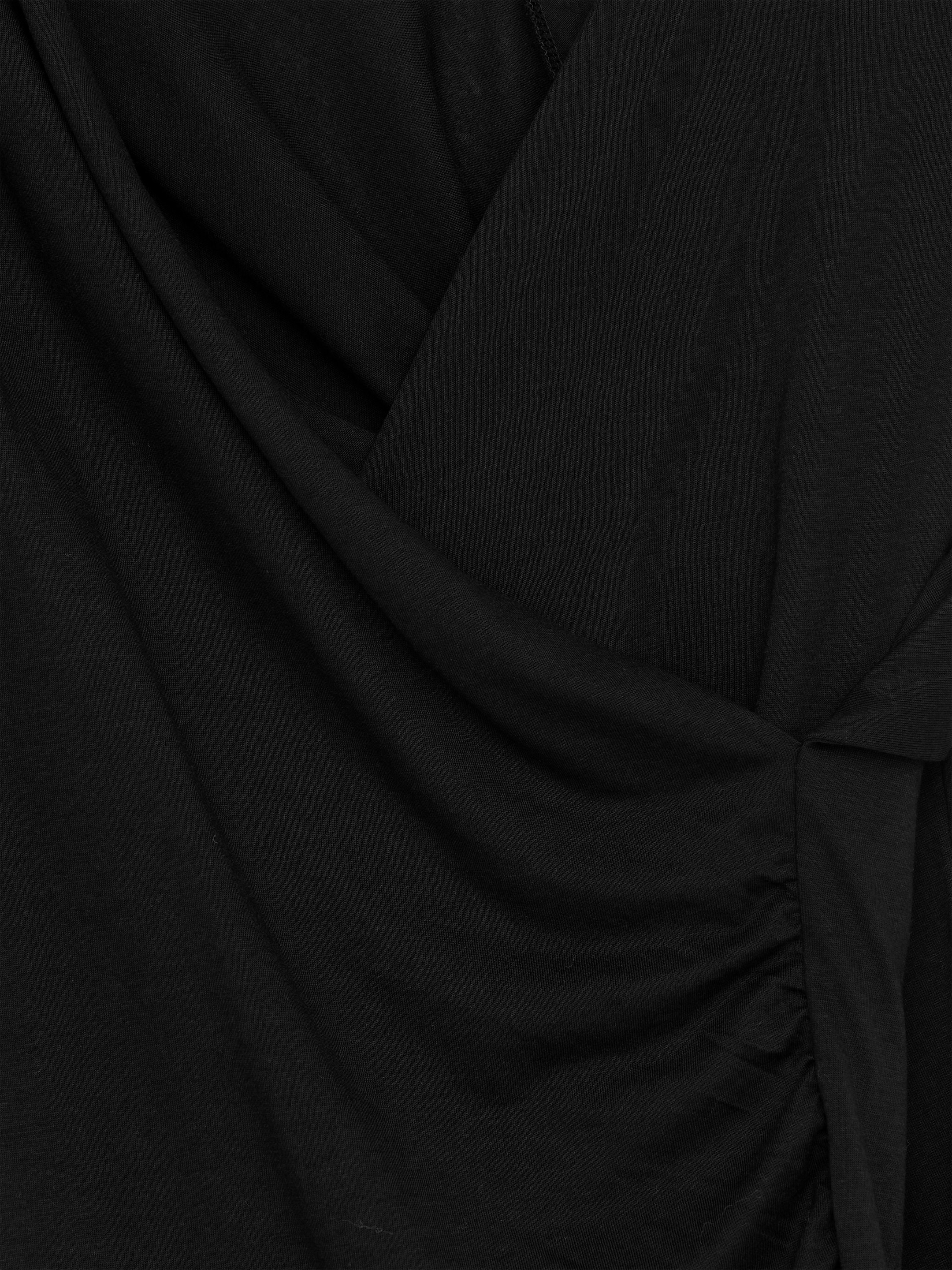 Omlottopp i lyocell- och bomullsblandning - Svart - Slim fit - Women - StillMedia/DescriptiveDetail - 1