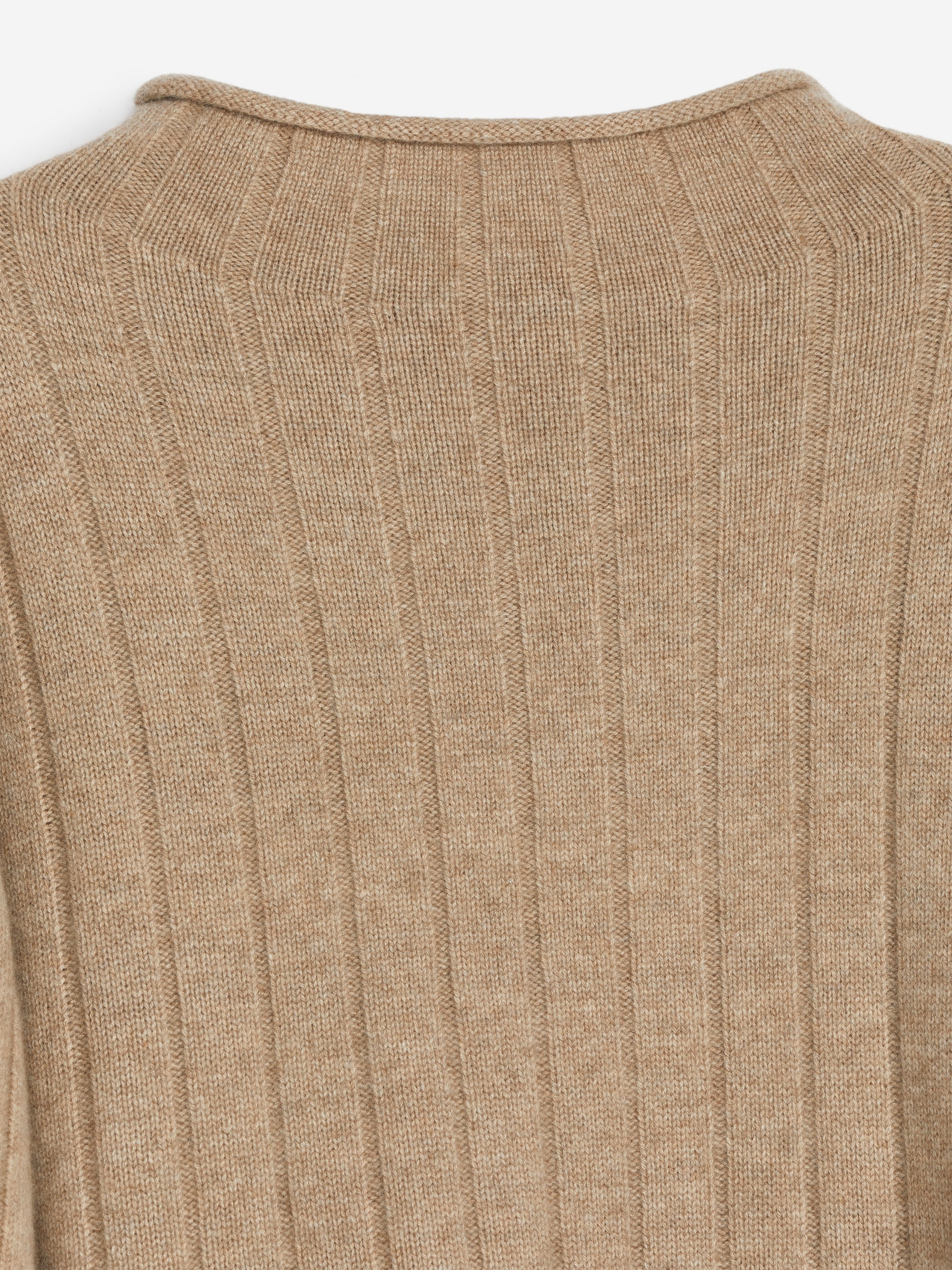 Rippstrickpullover aus Kaschmir und Wolle - Beige - Relaxed Fit - Women - StillMedia/DescriptiveDetail - 1