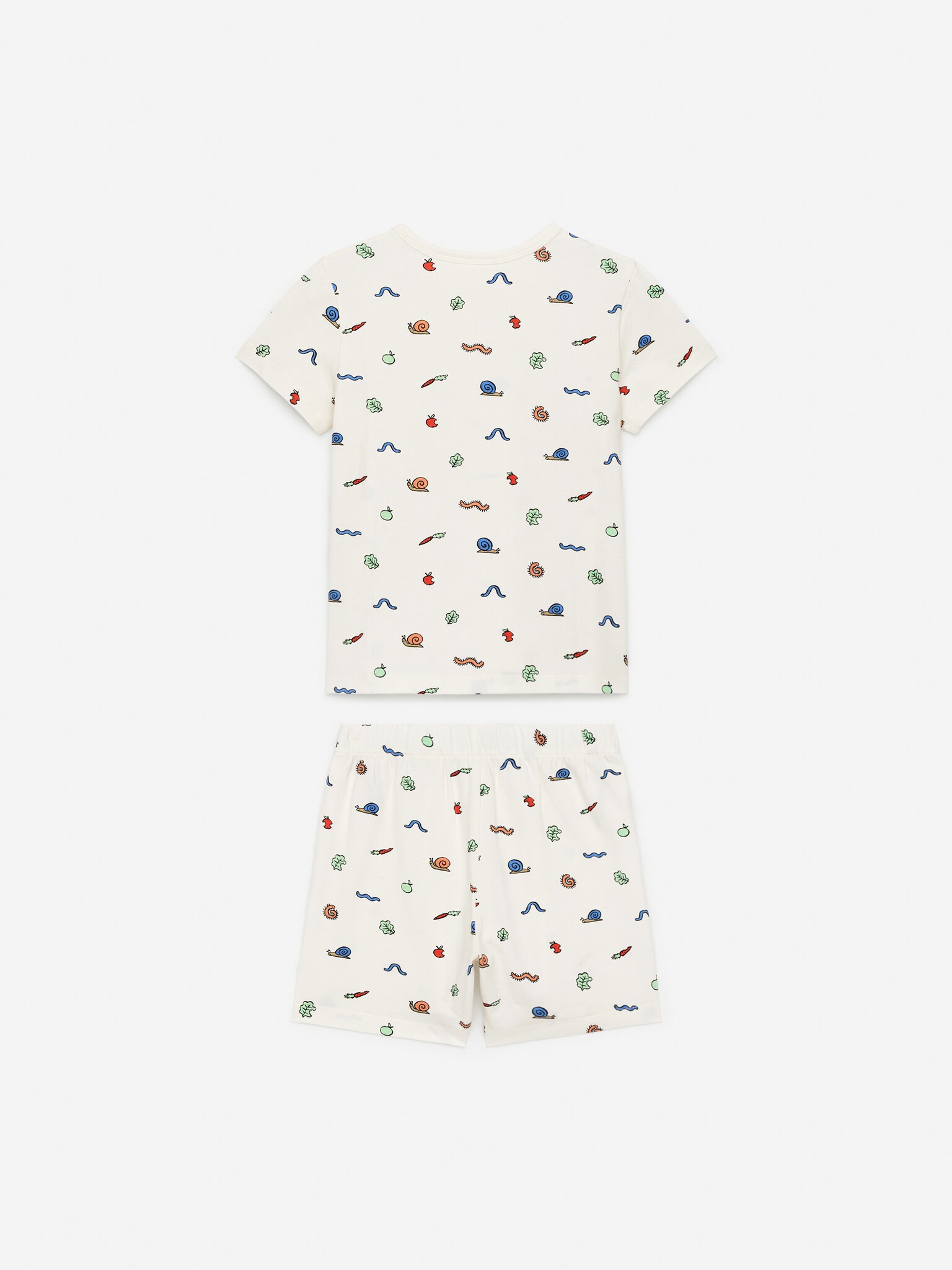 Short Jersey Pyjama Set - White/Light Blue/Blue/White/Green/Striped/Pink/Red Hearts/Lilac/Purple - 2