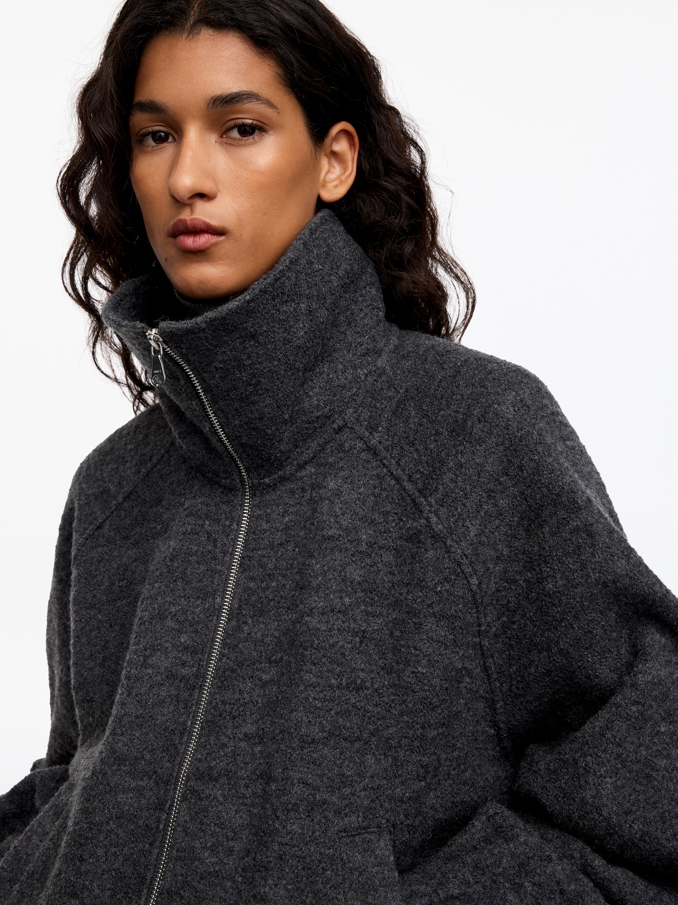 Kurtka z wełną gotowaną - Ciemnoszary - Fason swobodny - women - StillMedia/Lookbook - 4