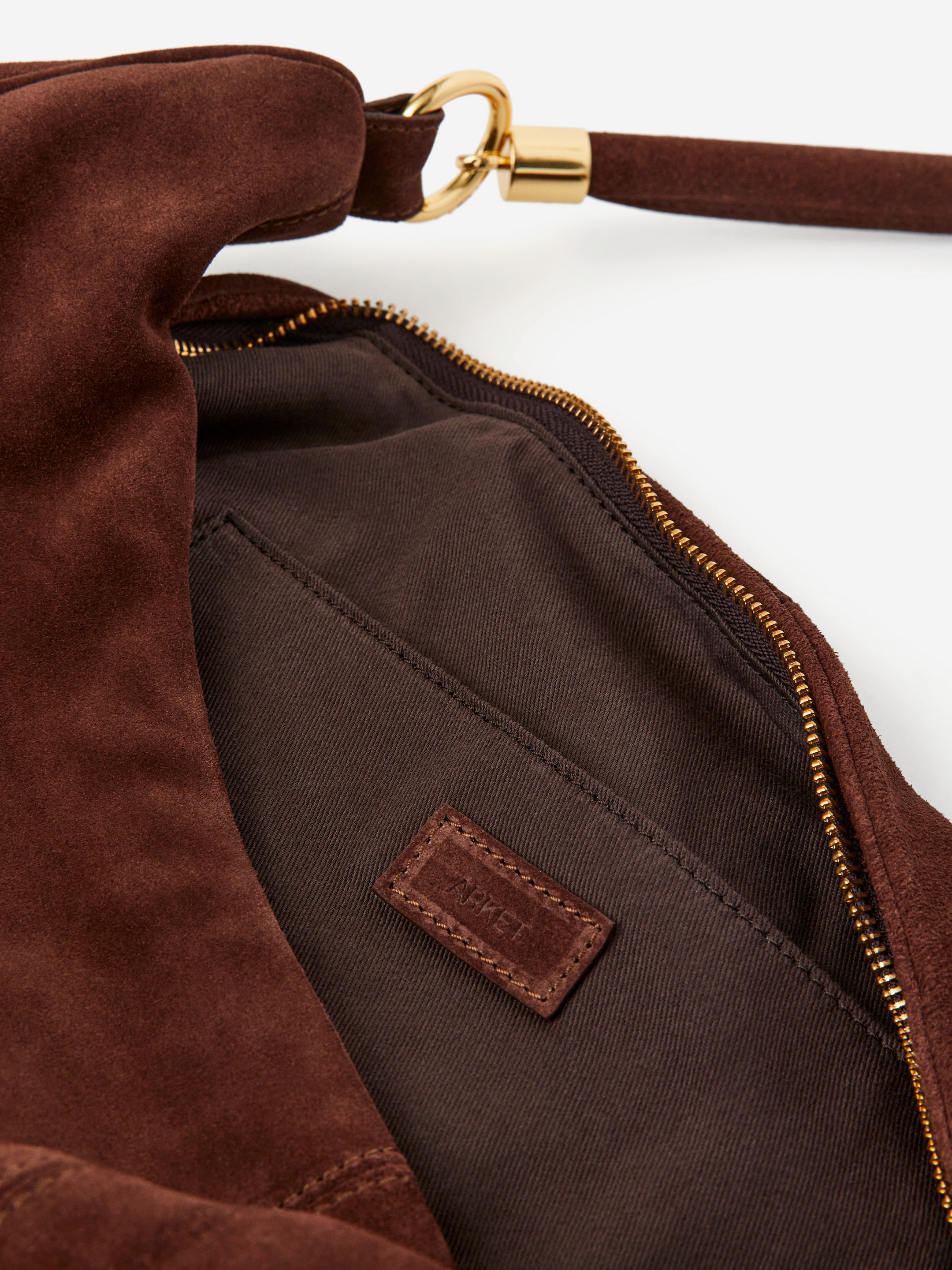 Split Suede Shoulder Bag - Brown - Women - StillMedia/DescriptiveDetail - 4