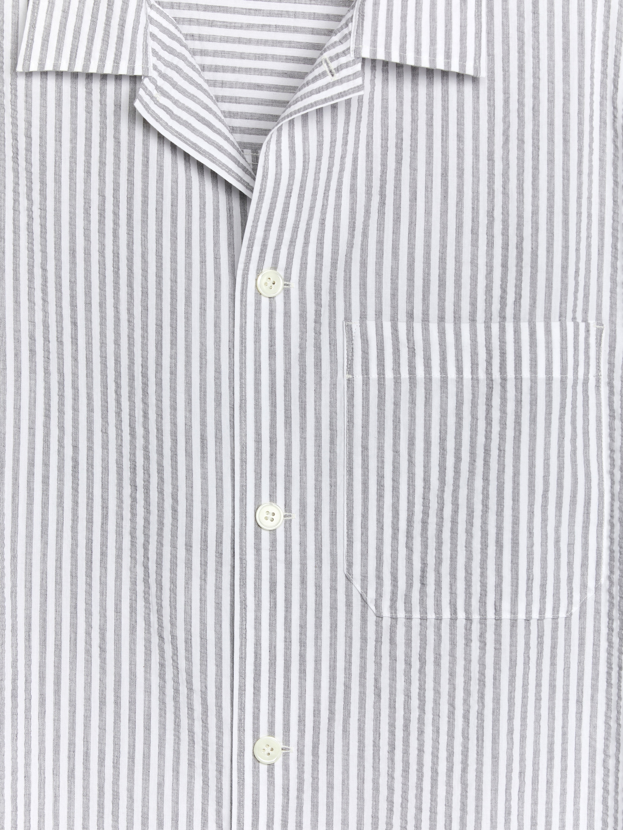 Locker geschnittenes Seersucker-Hemd - Grau/Weiß - Relaxed Fit - Herren - StillMedia/DescriptiveDetail - 1
