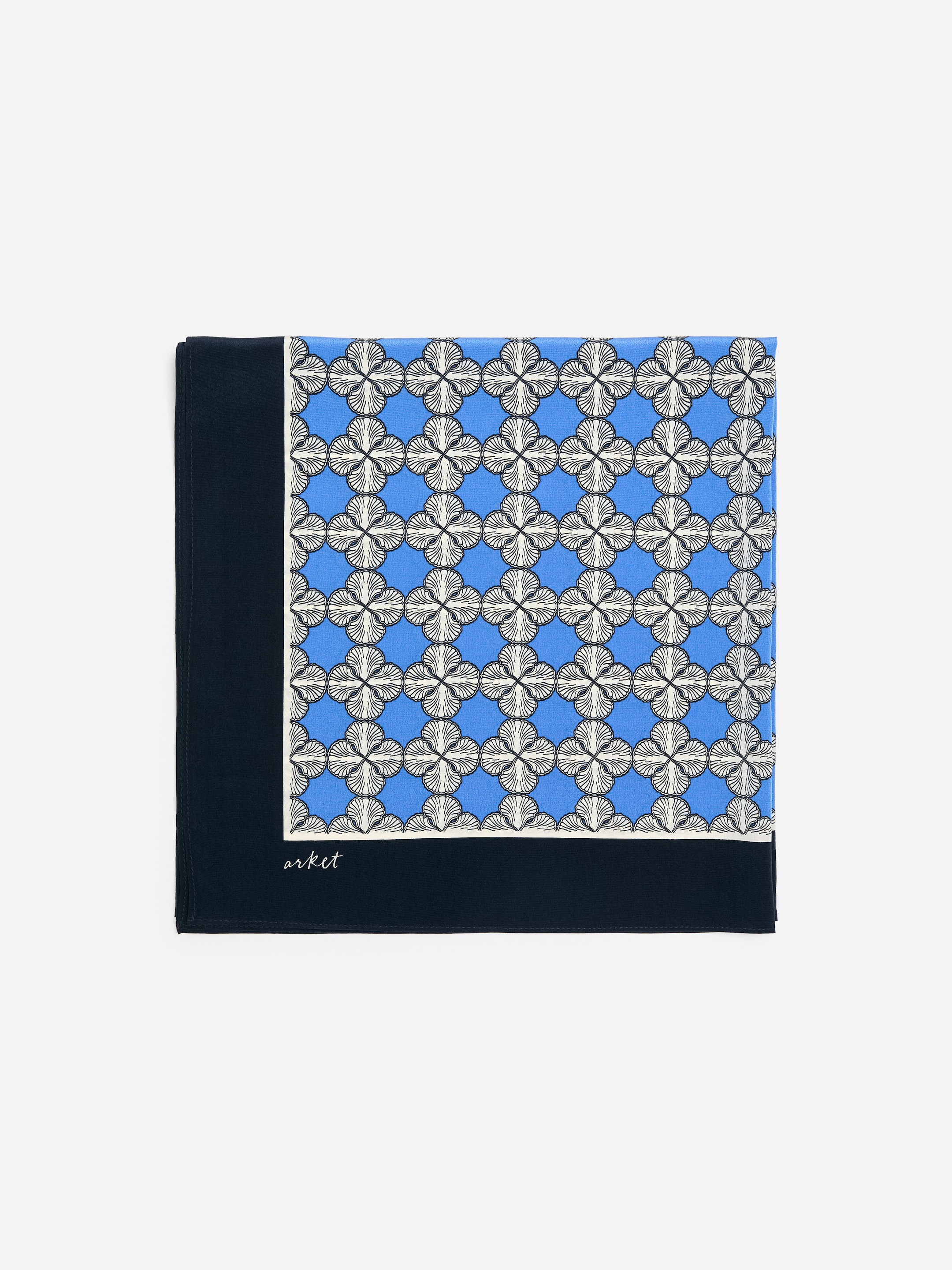 Foulard in seta con stampa - Blu/Conchiglie - Women - StillMedia/DescriptiveStillLife - 1