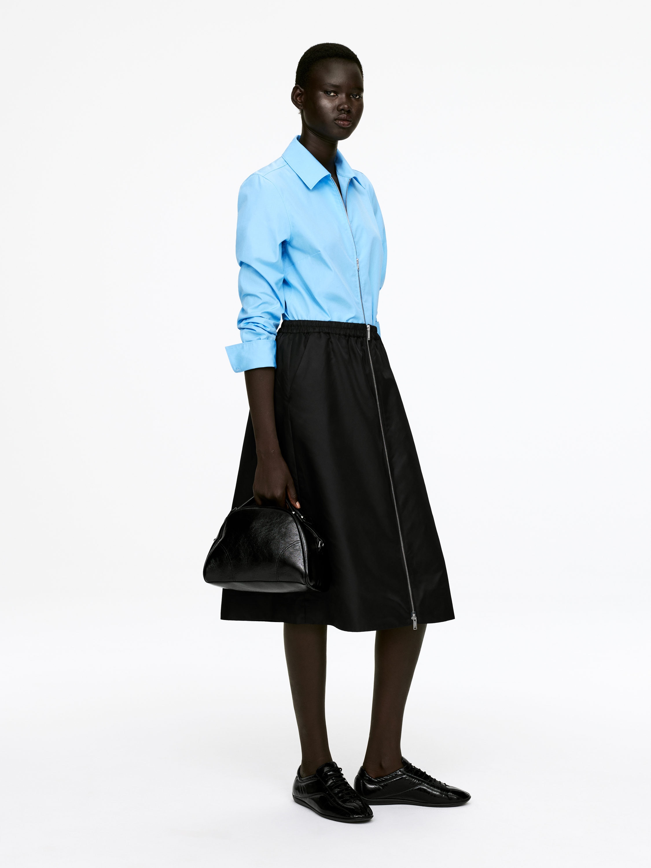 Nylon Skirt - Black - Regular fit - Women - StillMedia/Lookbook - 4