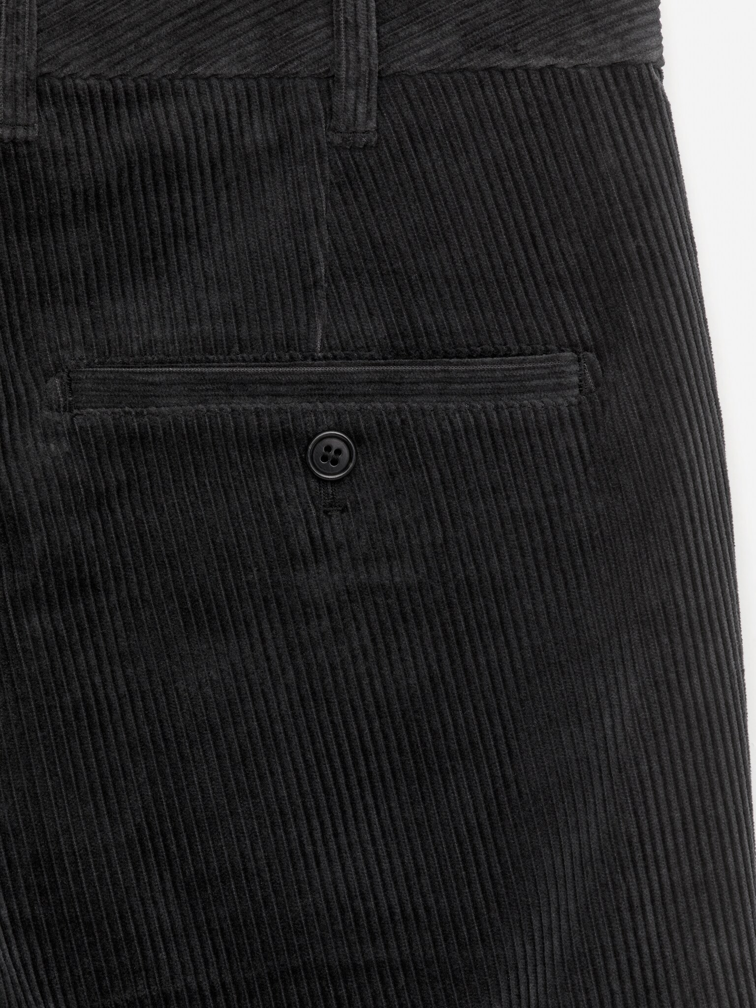 Pantalon chino droit en velours côtelé - Noir/Bleu foncé - 5