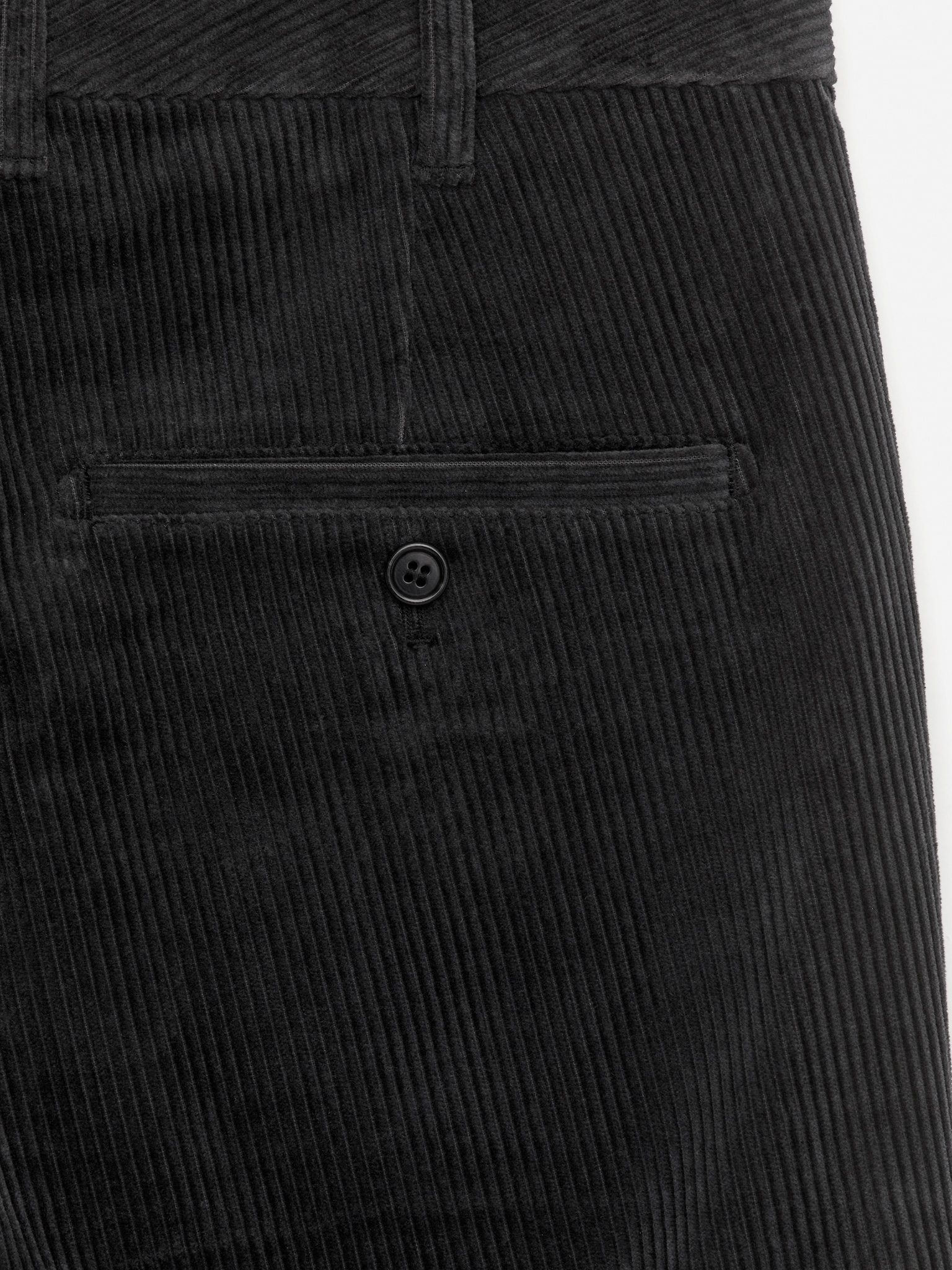 Pantalon chino droit en velours côtelé - Noir/Beige foncé/Bleu foncé/Noir - 5