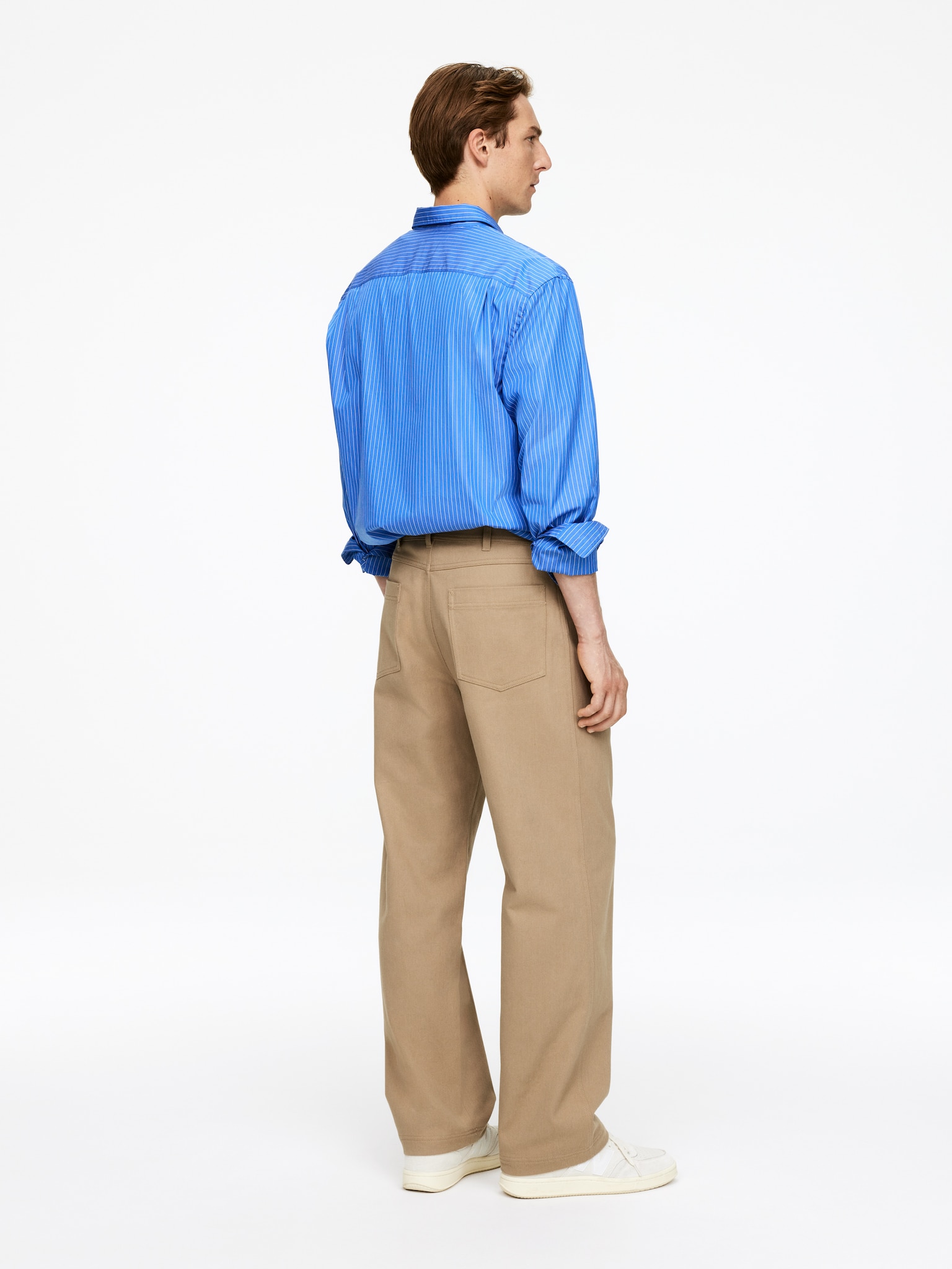 Pantalon ample à 5 poches - Beige/Noir délavé - 3
