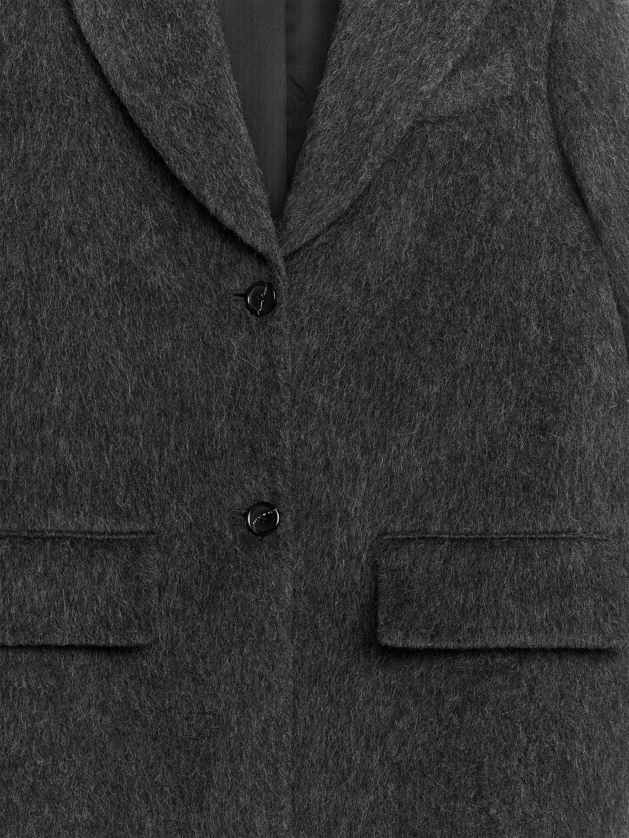Full-Length Wool Coat - Dark Grey - Regular fit - Women - StillMedia/DescriptiveDetail - 1