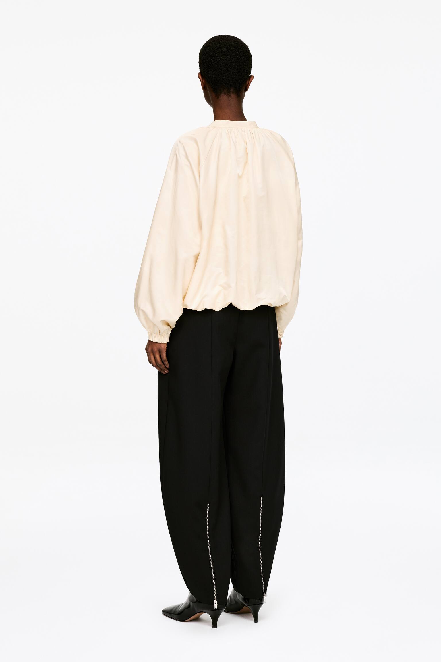 Blousonjacka - Crèmevit/Svart - 5