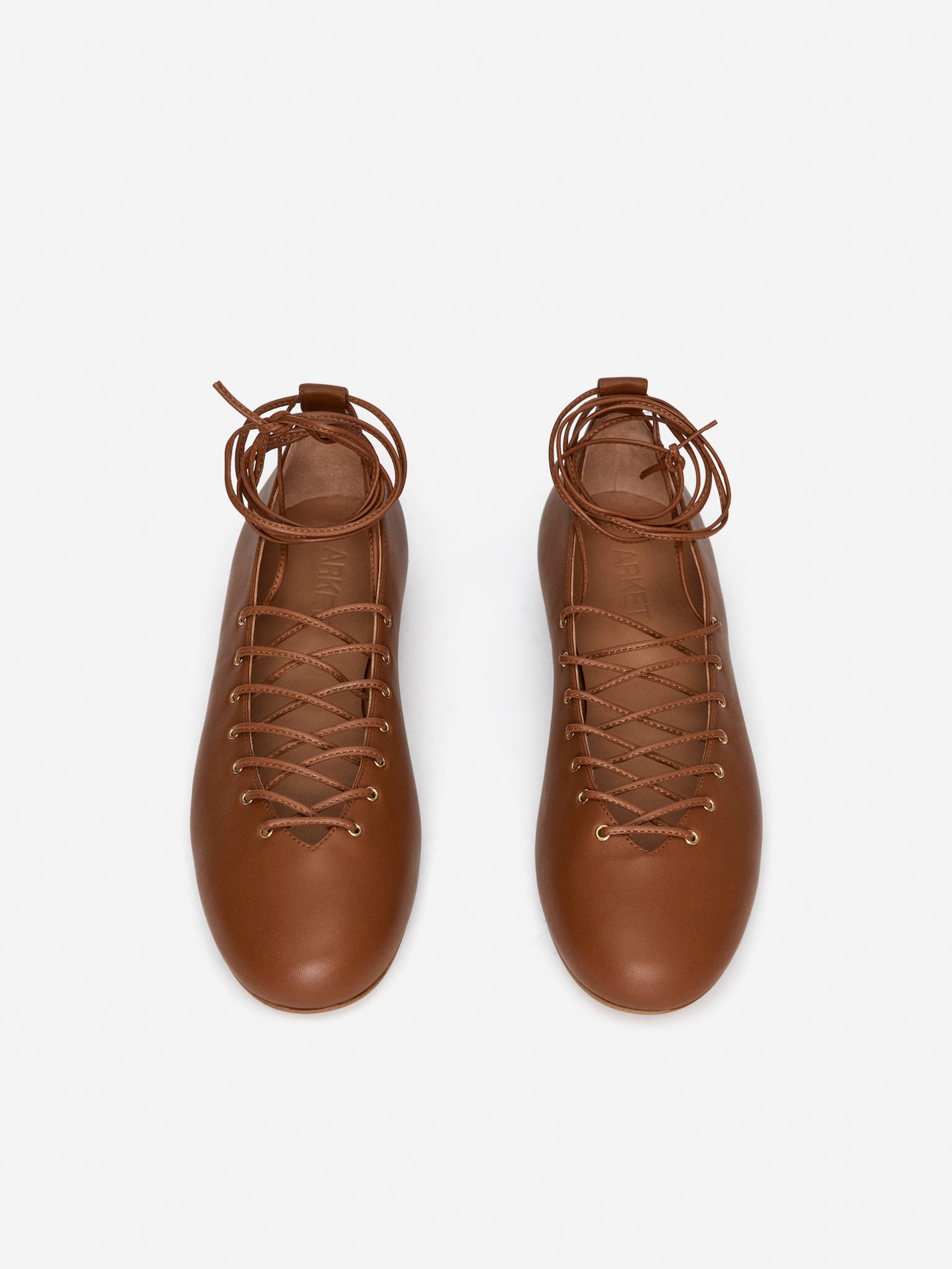 Ballerines à lacets - Cognac - 6