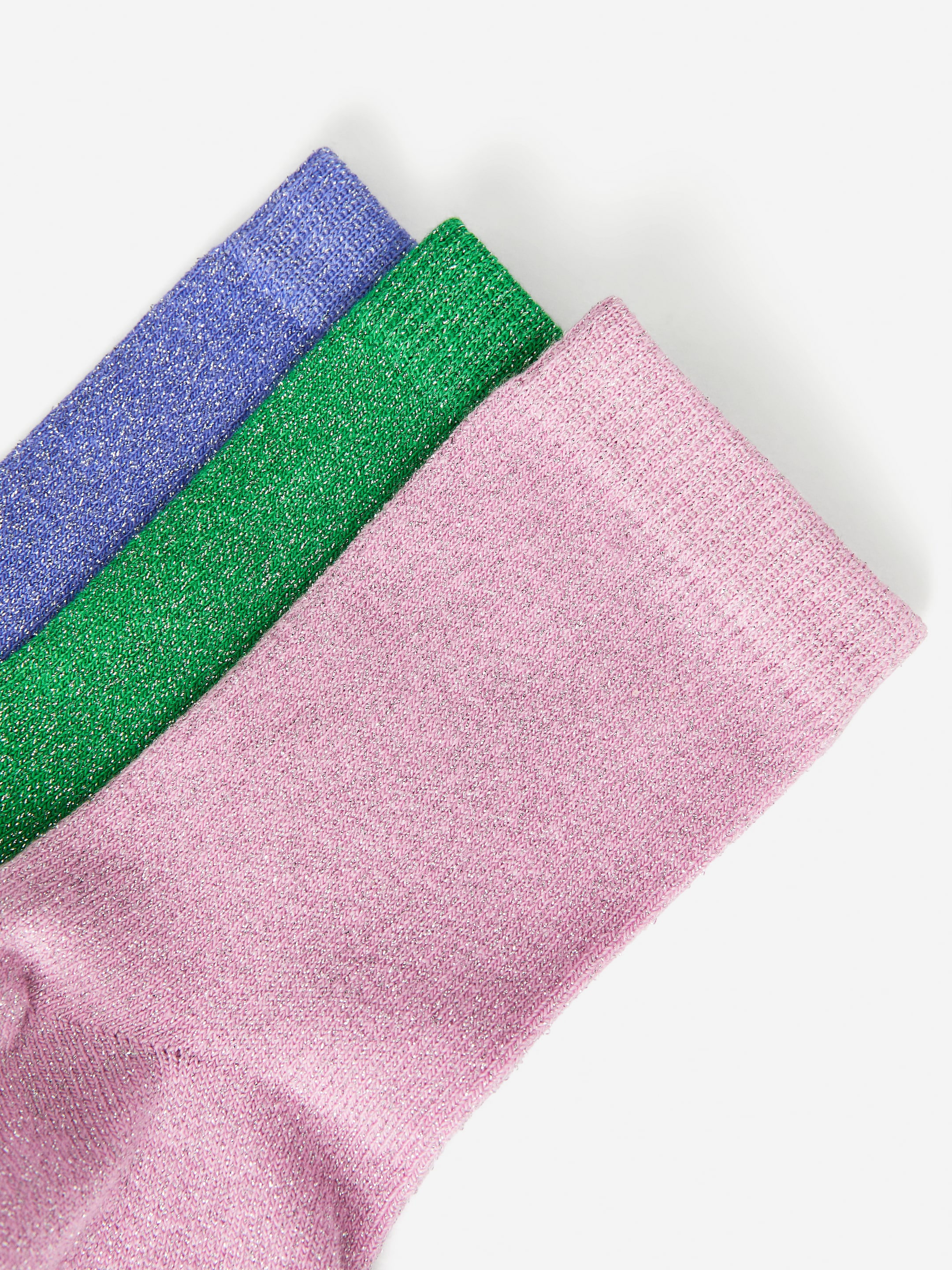 Glitzersocken, 3er-Pack - Rosa/Grün/Lila - Children - StillMedia/DescriptiveDetail - 1