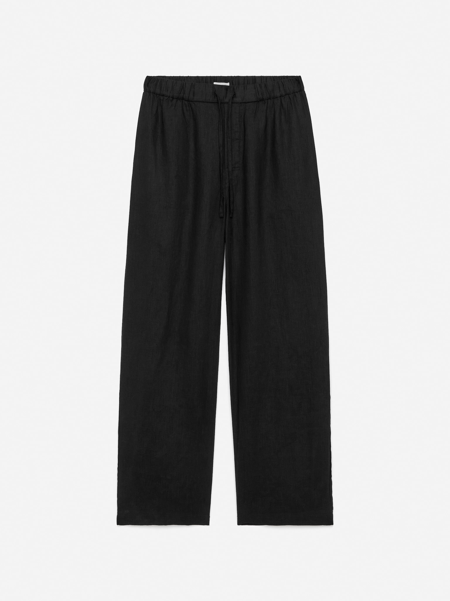 Pantalon en lin décontracté - Noir/Beige/Bleu foncé - 2