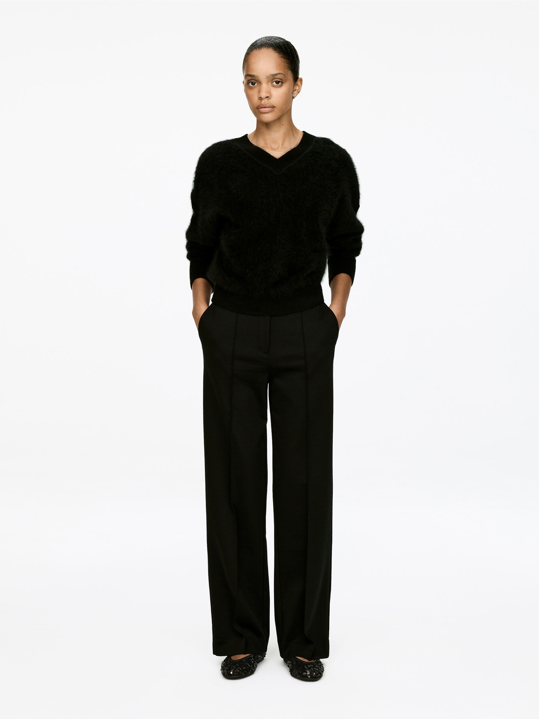 Sequin Ballet Flats - Black - Women - StillMedia/Lookbook - 8