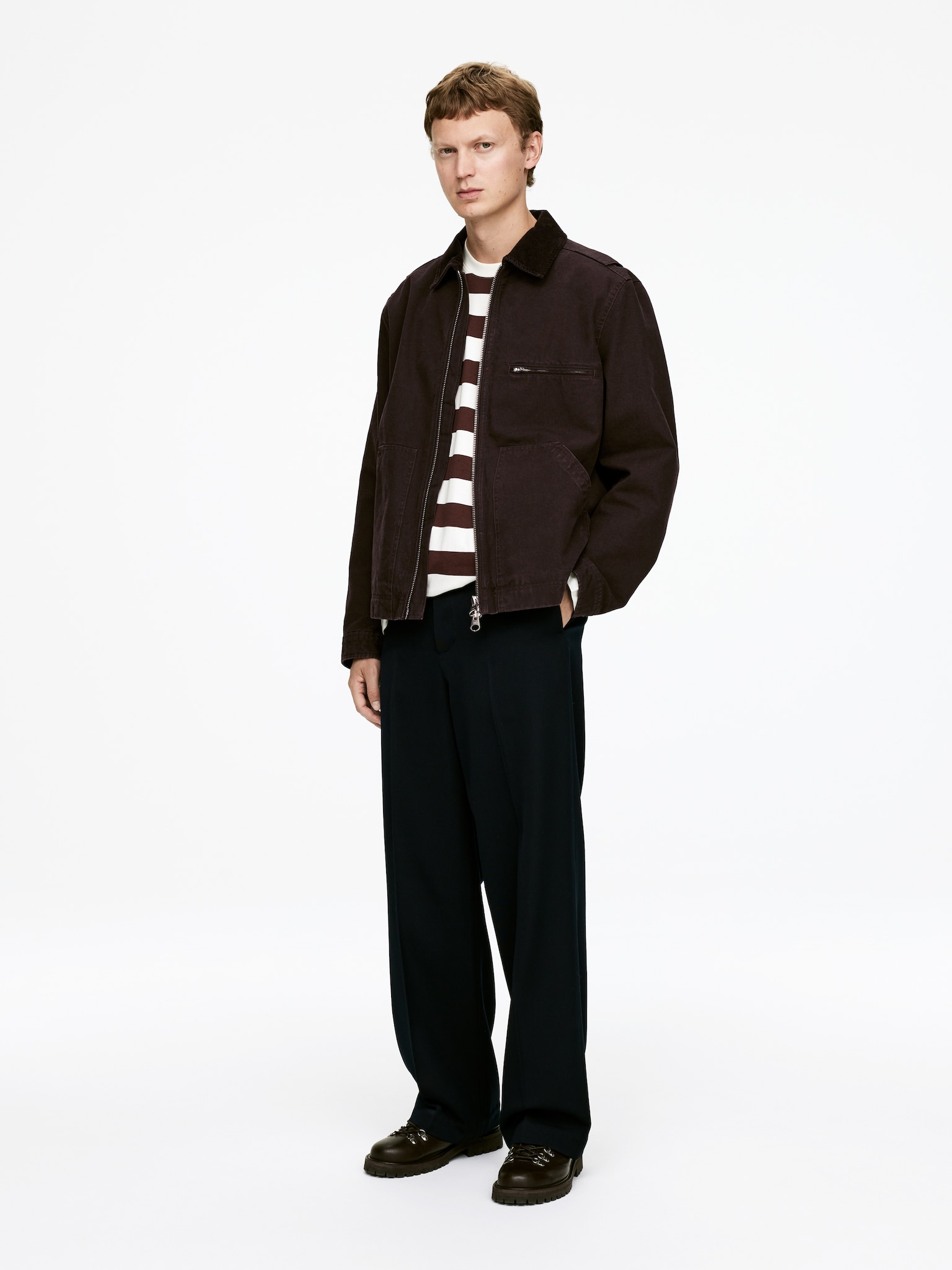 Veste en toile de coton - Marron - 3