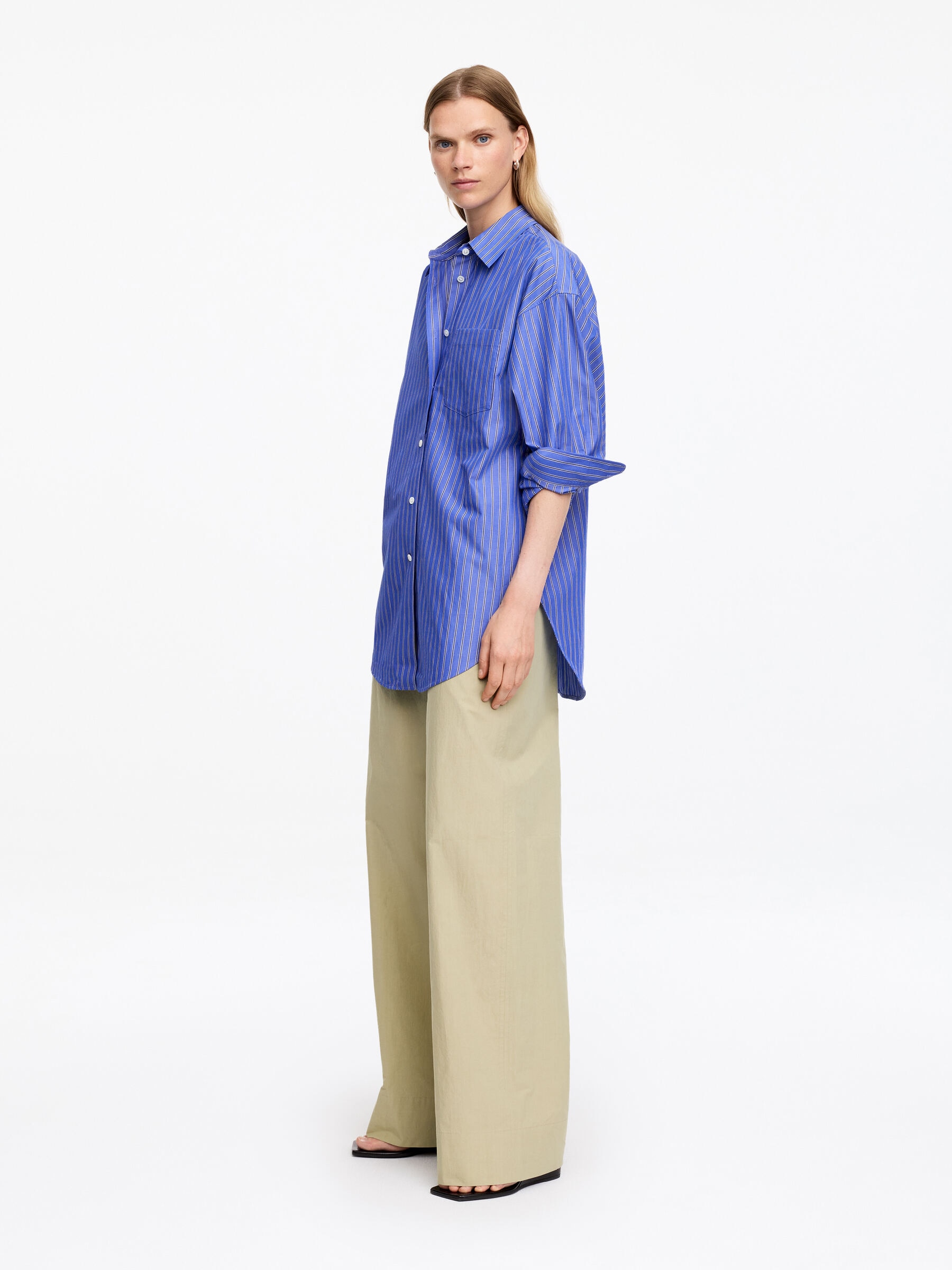 Pantalon de pyjama en coton - Beige - Relaxed fit - Femme - StillMedia/Lookbook - 4