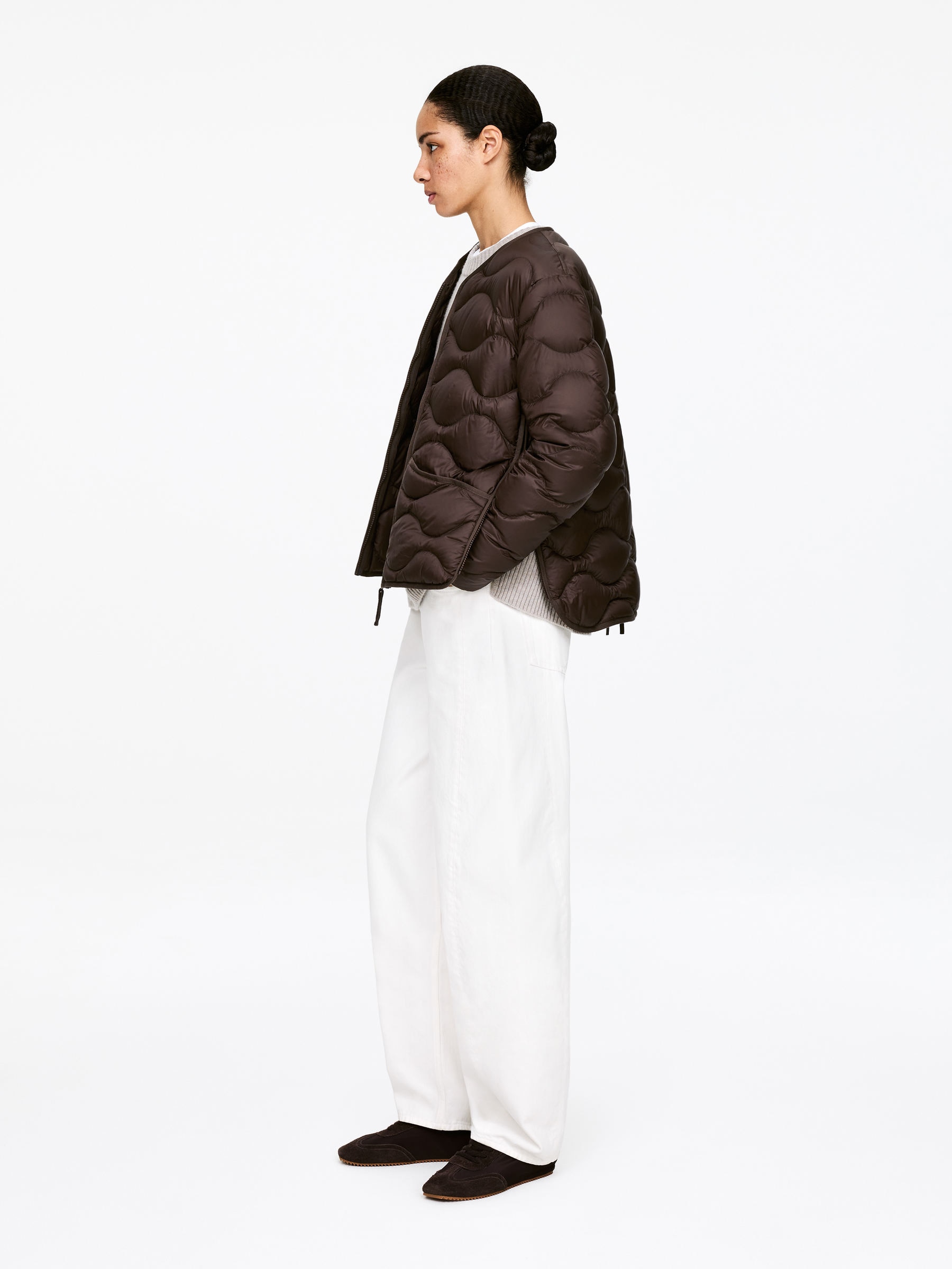 2-in-1 Upcycled Down Liner Jacket - Brown - Regular fit - Women - StillMedia/Lookbook - 11