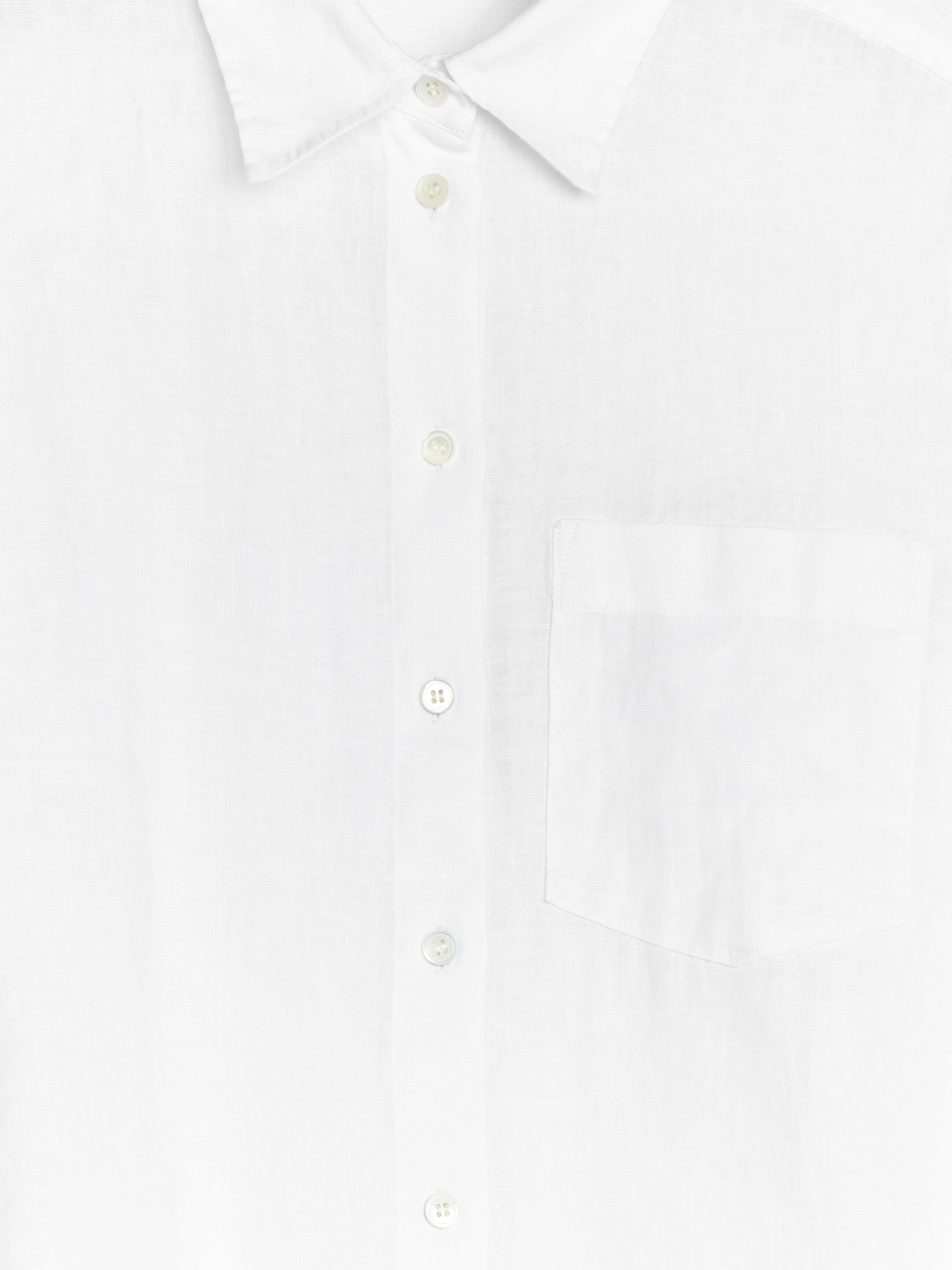View larger image: Linen Shirt - White - Ladies | H&M GB 2