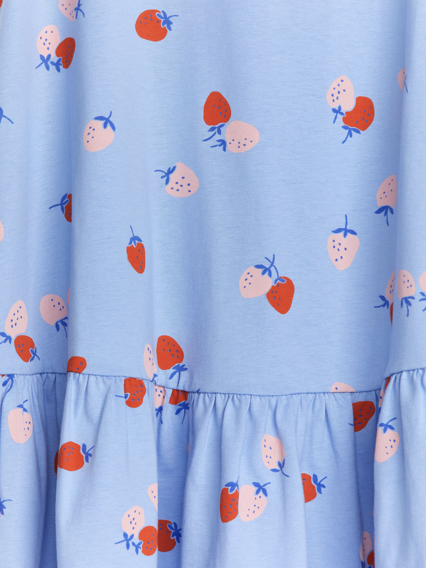 Jerseykleid mit Rüschen - Hellblau/Erdbeere - Regular Fit - Kinder - StillMedia/DescriptiveDetail - 3