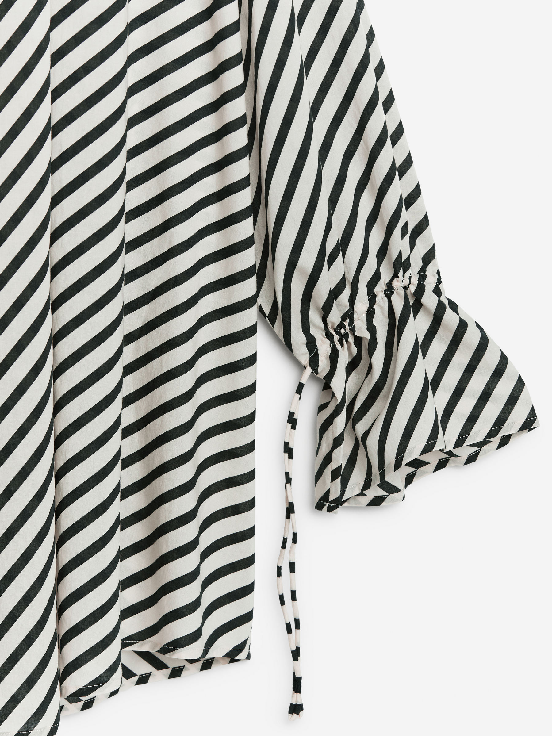 Túnica holgada con cordón - Blanco/negro - Corte holgado - Women - StillMedia/DescriptiveDetail - 2