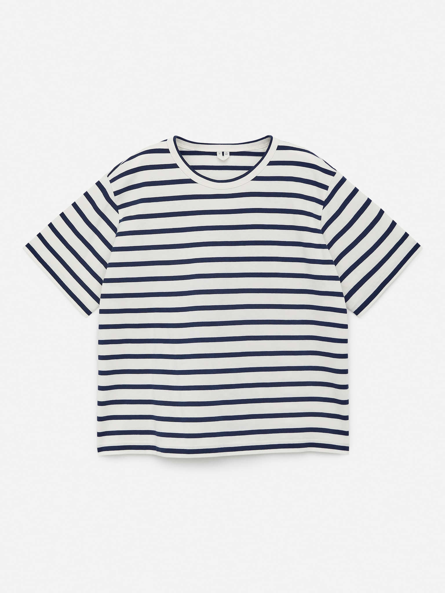 Mittelschweres T-Shirt - Dunkelblau/Cremeweiß