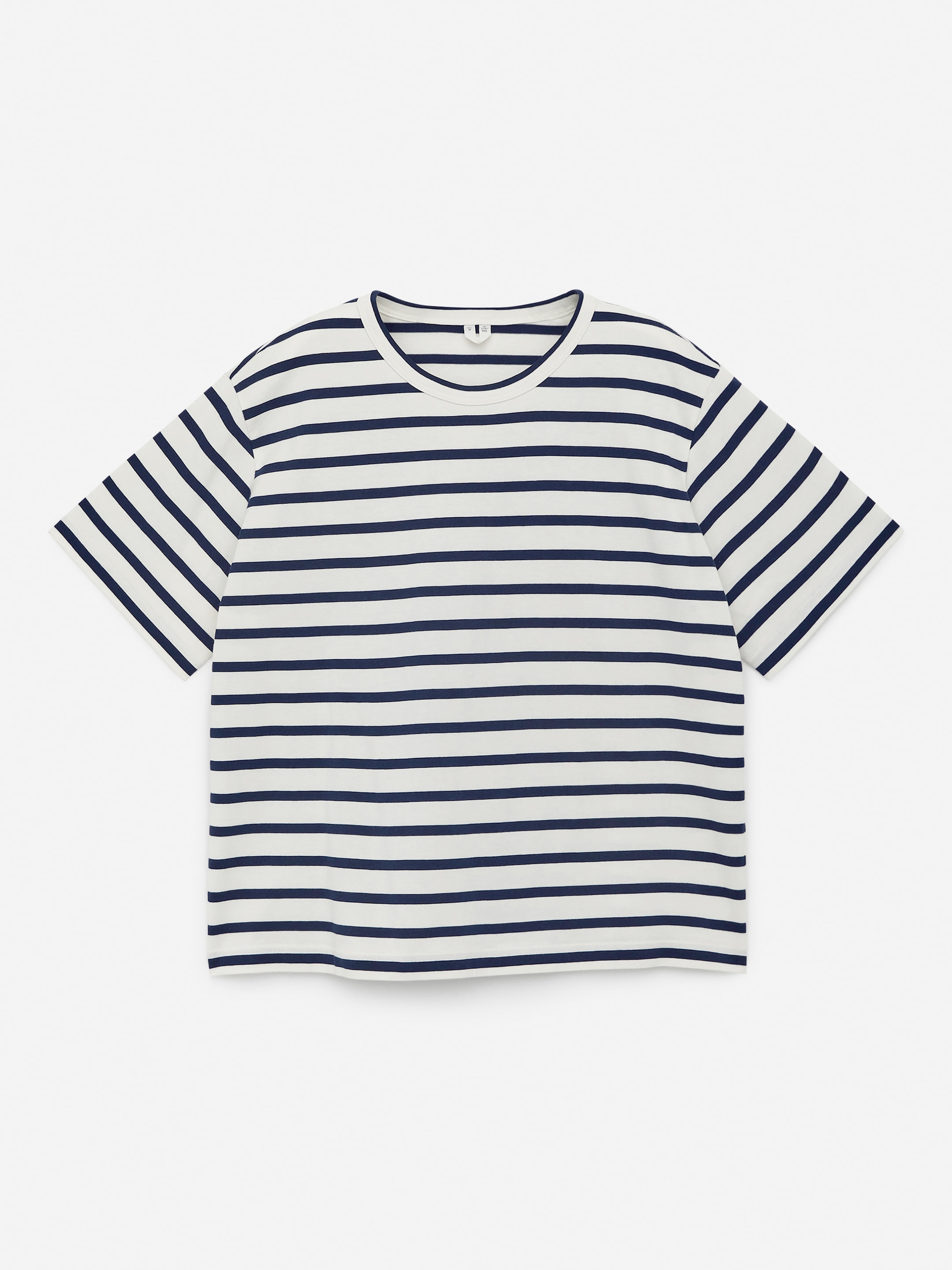 Vis større bilde: T-skjorte i mellomvekt - Mørkeblå/off white - DAME | H&M NO 5