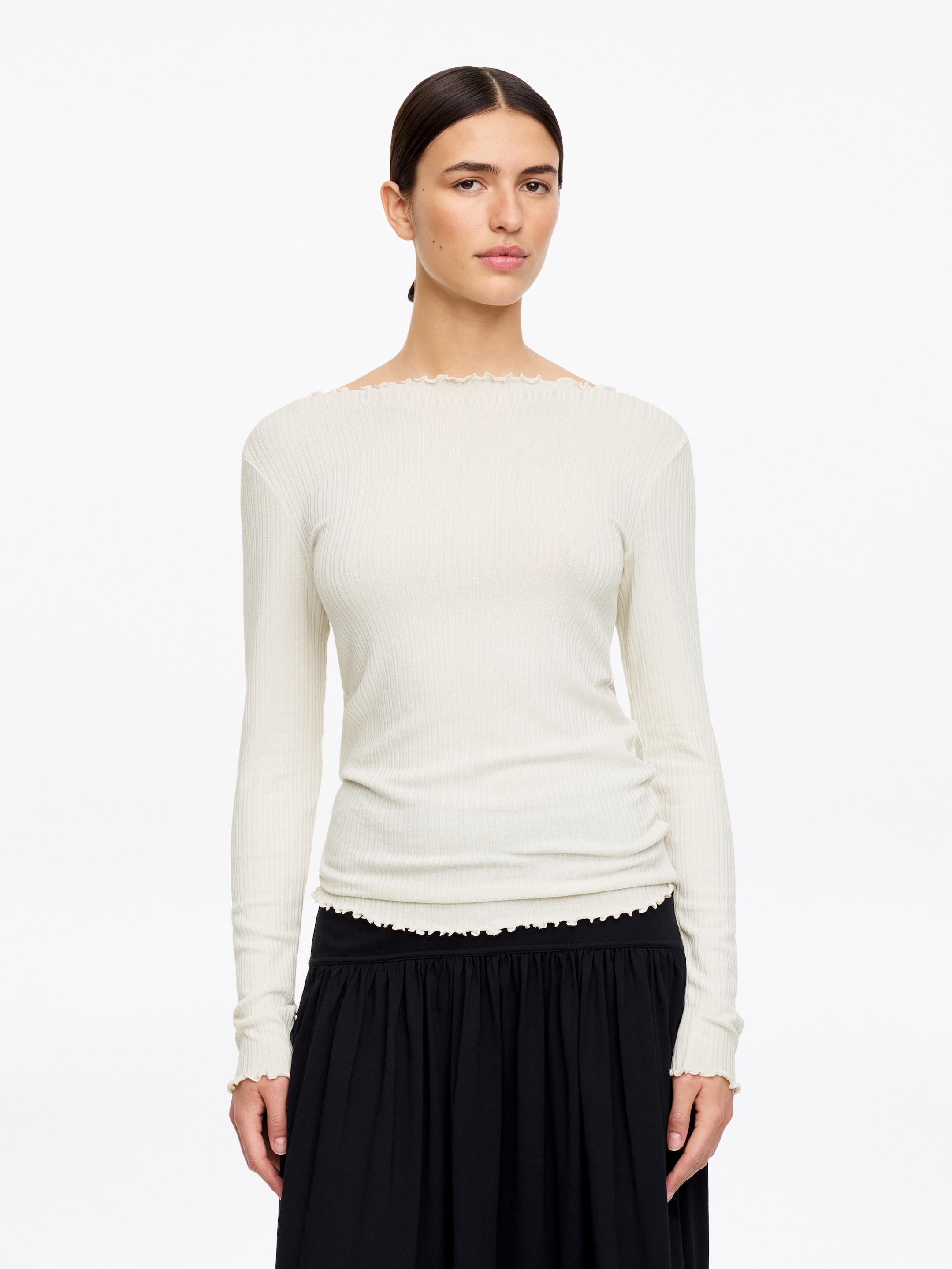 Boat-Neck Top-#ffffff-18241