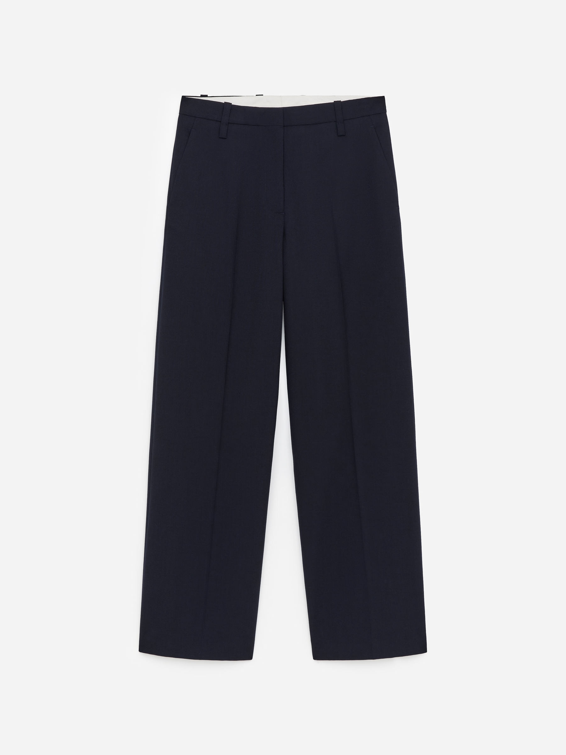 Hopsack Wool Trousers-Blue-17158