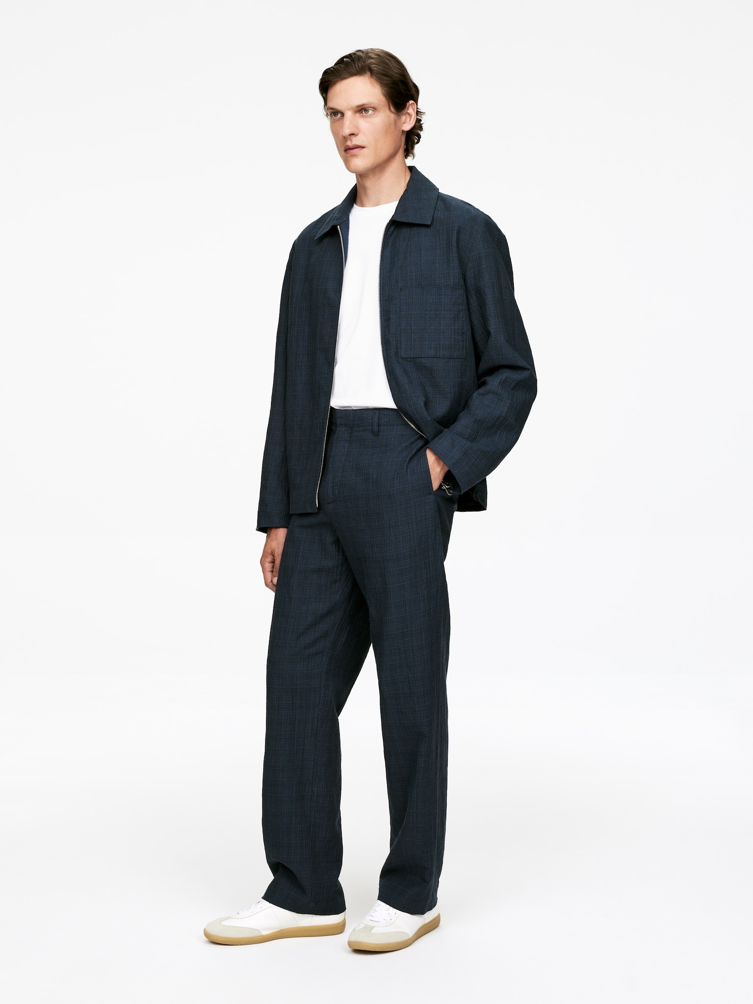 Pantalones de sirsaca - Azul oscuro - 4