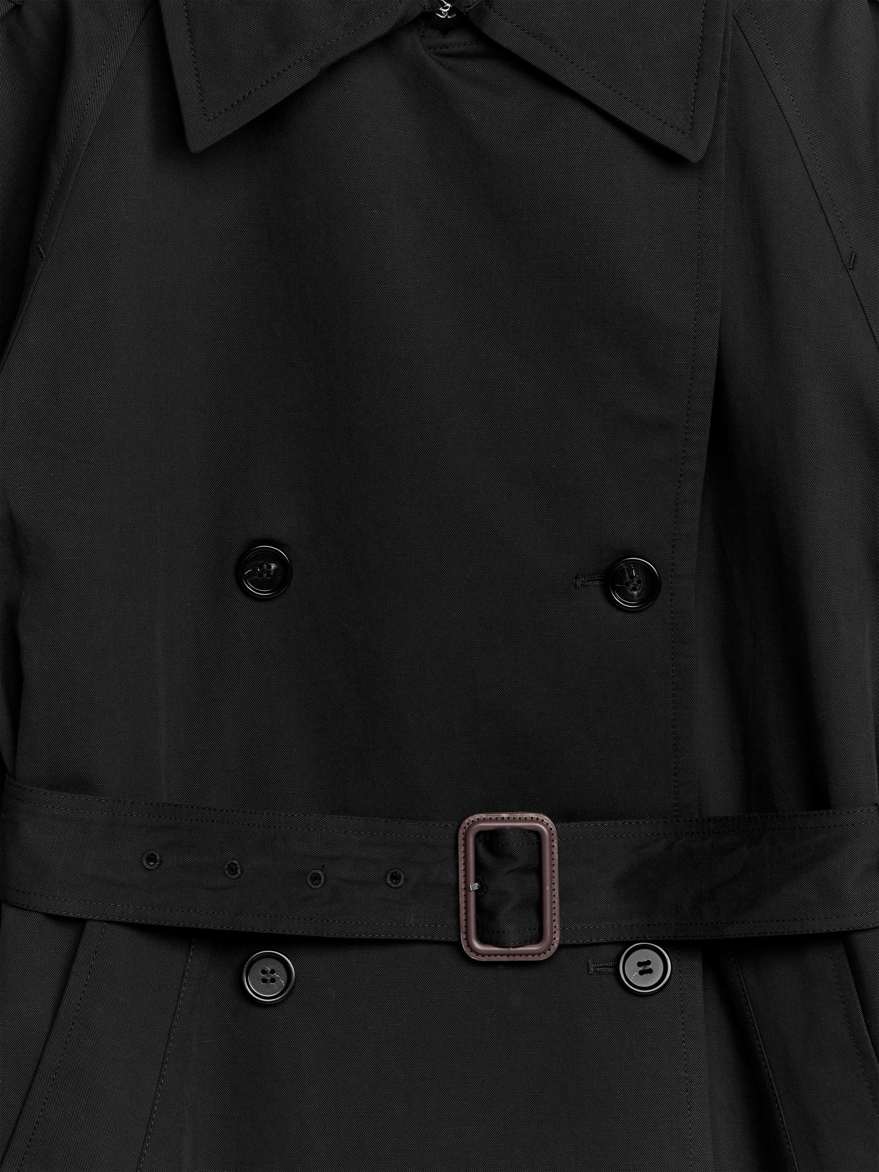 Leinen-Baumwoll-Trenchcoat - Schwarz - Regular Fit - Damen - StillMedia/DescriptiveDetail - 1