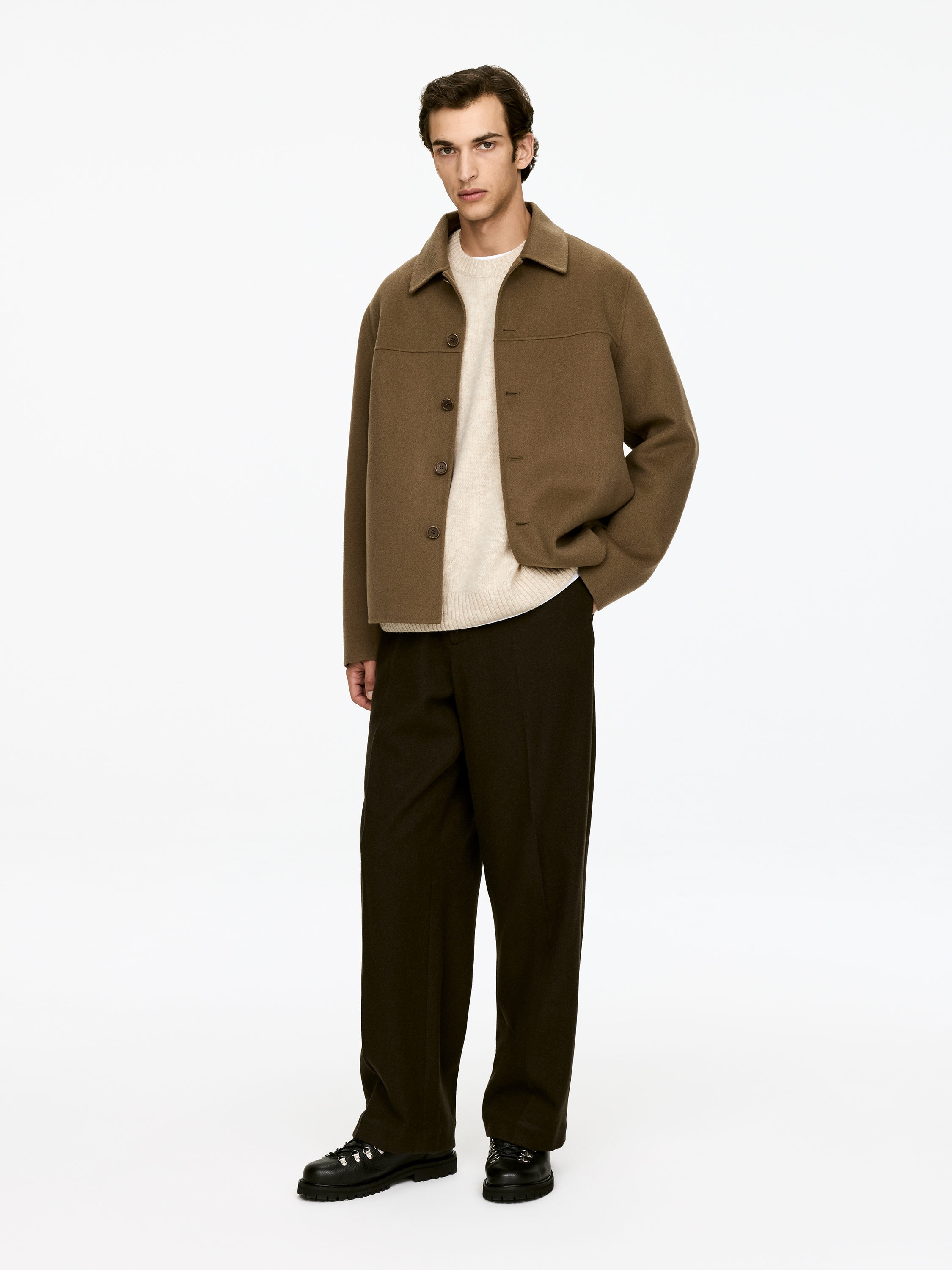Crew-Neck Wool Jumper - Off White - Regular fit - Men - StillMedia/Lookbook - 8