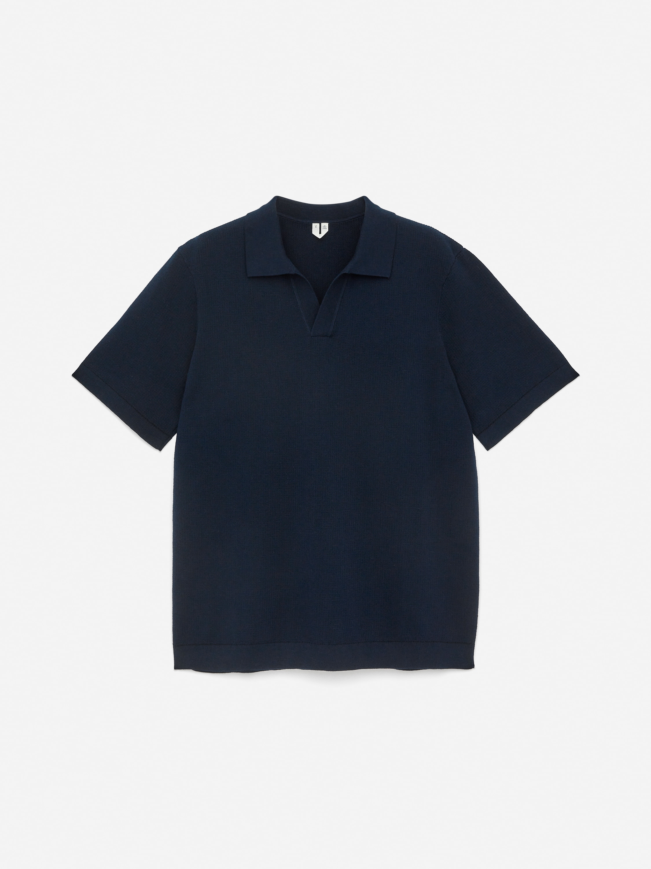 Teksturowana koszulka polo - Ciemnoniebieski/Złamana biel/Zakurzony miętowy