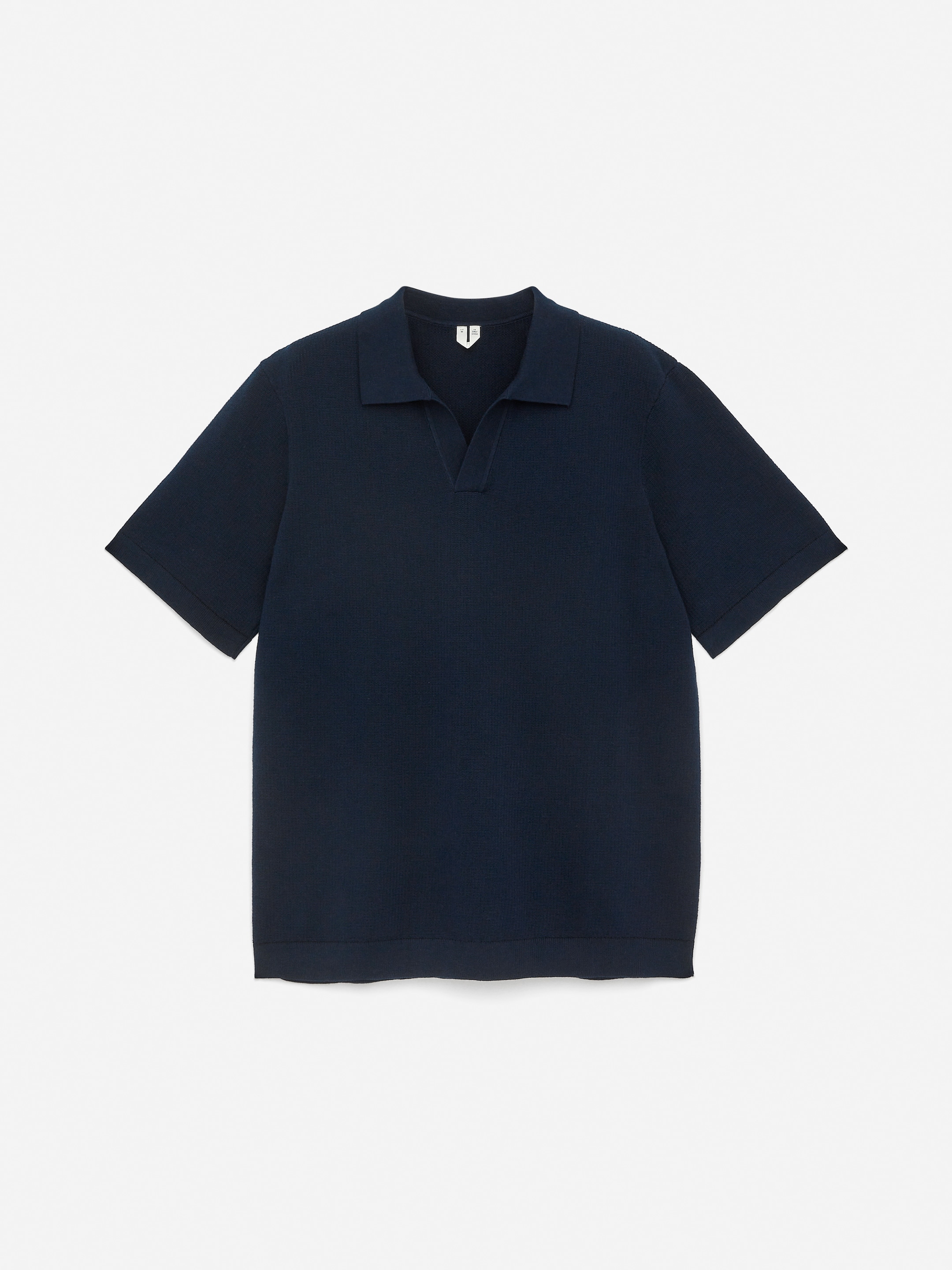 Textured Polo Shirt-Blue-15237