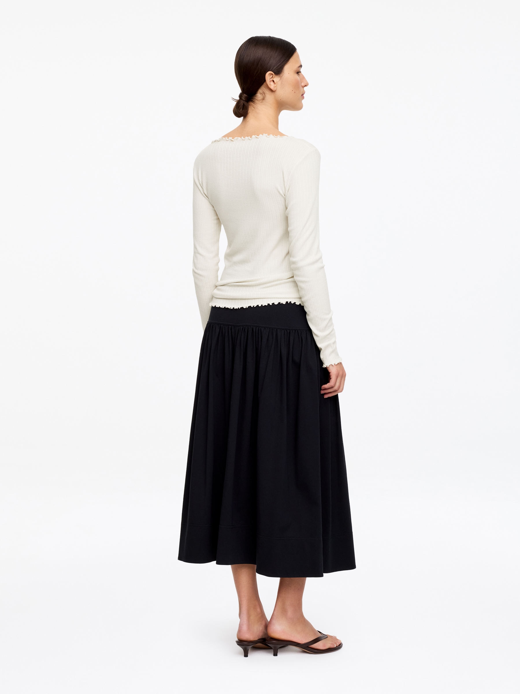 Boat-Neck Top - Off White - Regular fit - Women - StillMedia/Lookbook - 4