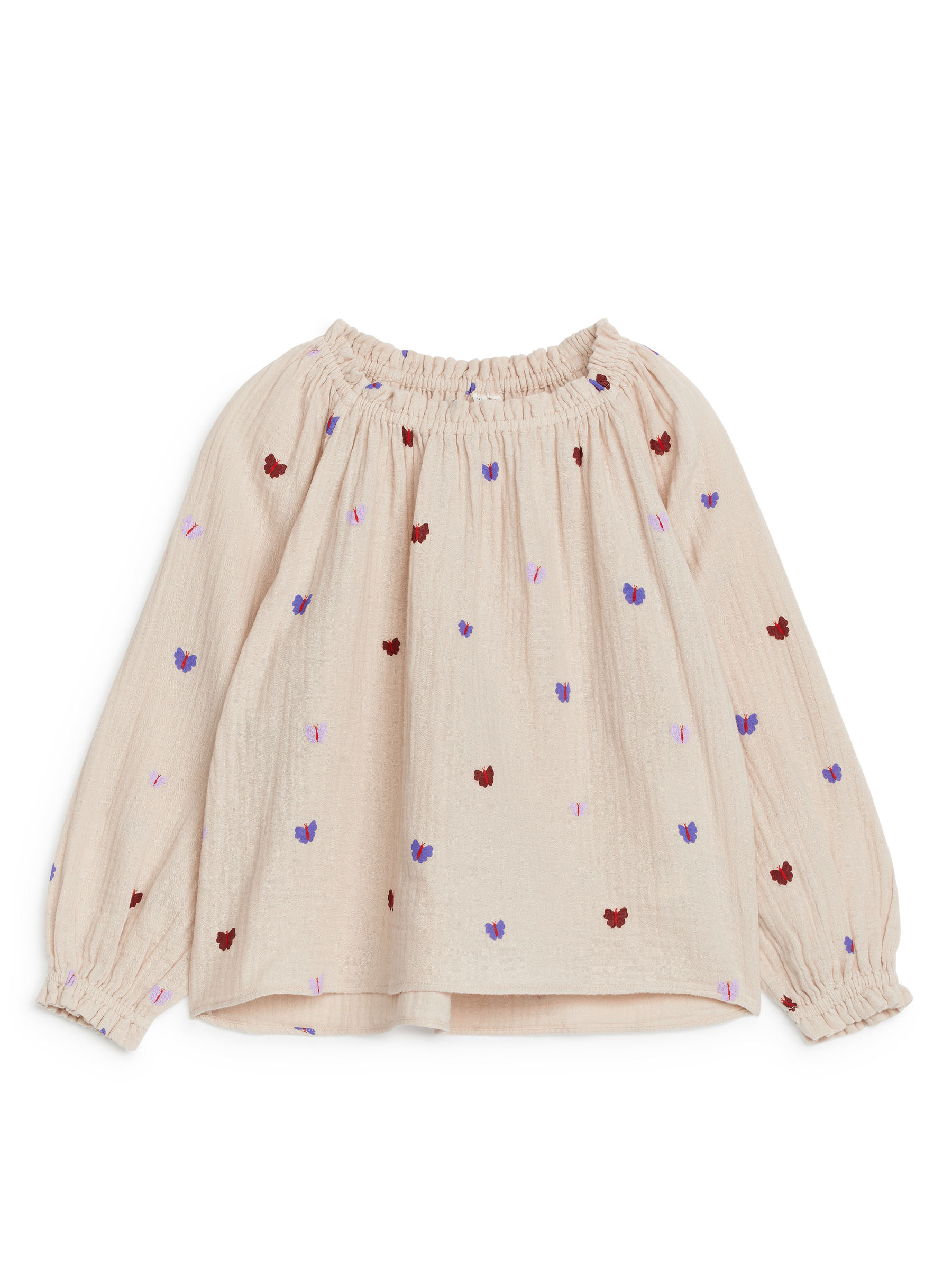 Rüschenbluse - Beige/Schmetterlinge - Regular Fit - Kinder - StillMedia/DescriptiveStillLife - 1