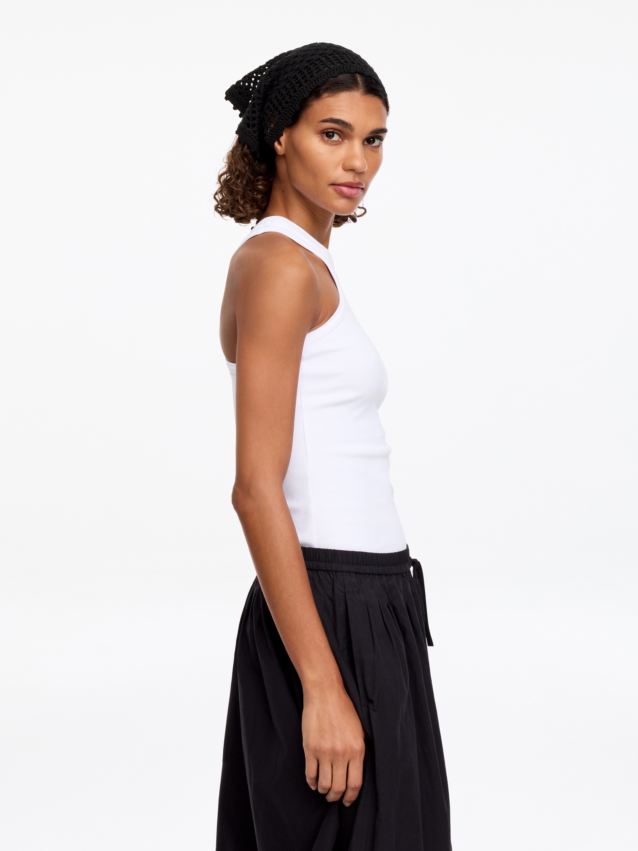 Crochet headscarf - Black - Women - StillMedia/Lookbook - 4