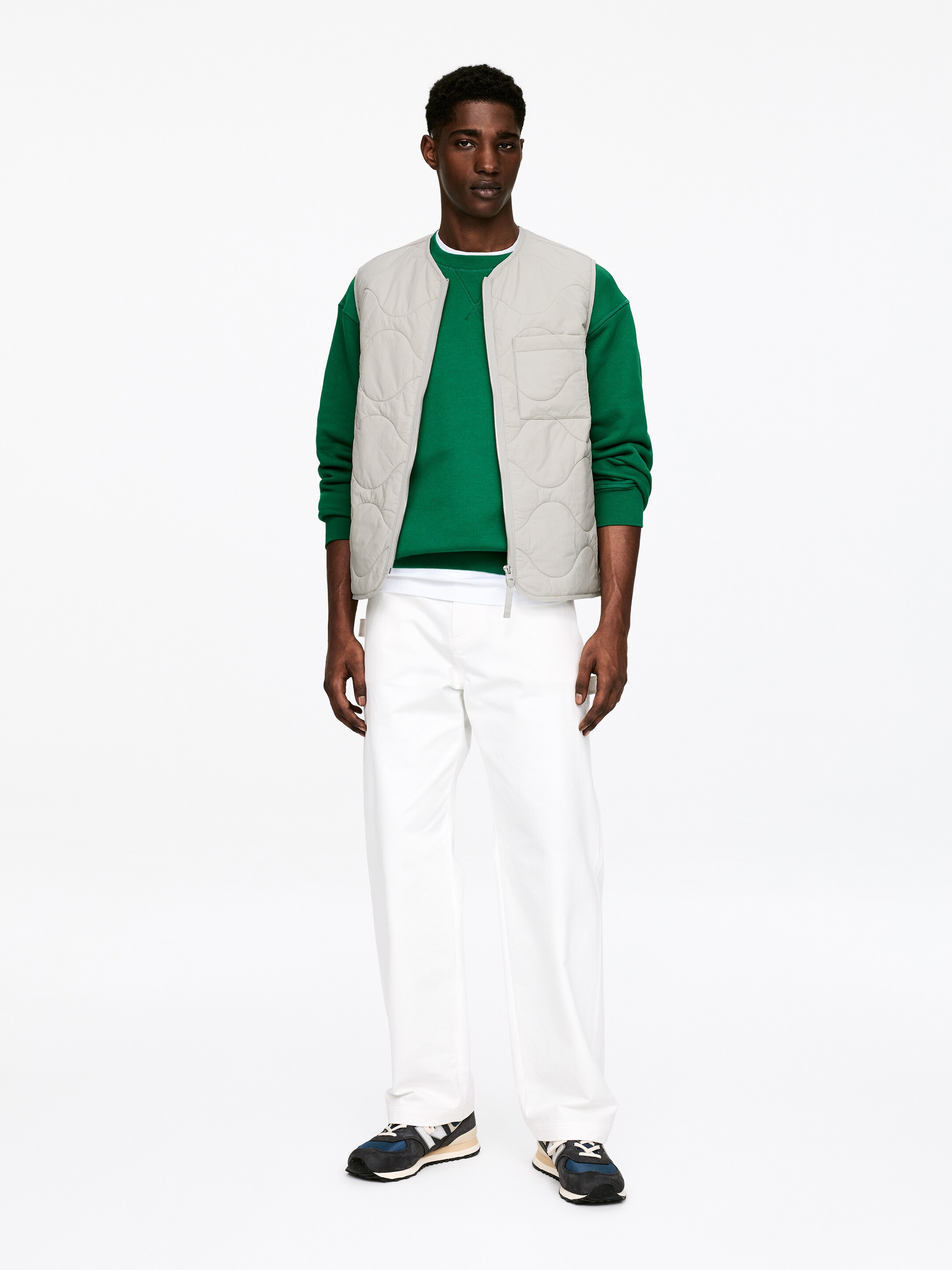 Größeres Bild ansehen: Gesteppte 2-in-1-Liner-Weste - Hellgrau - Men | H&M DE 1