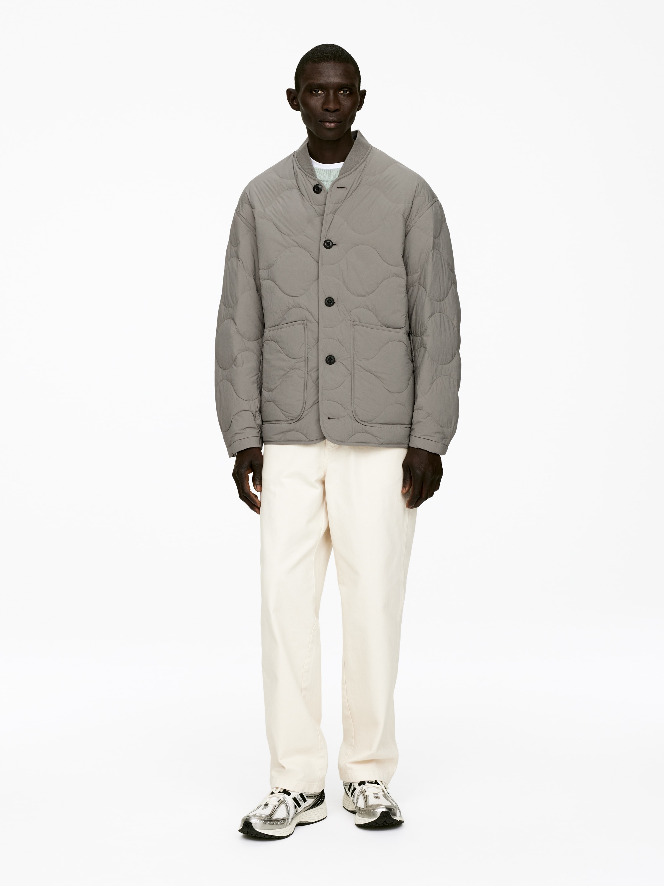 Giacca con imbottitura Upcycled Down - Grigio/Marrone scuro ramato