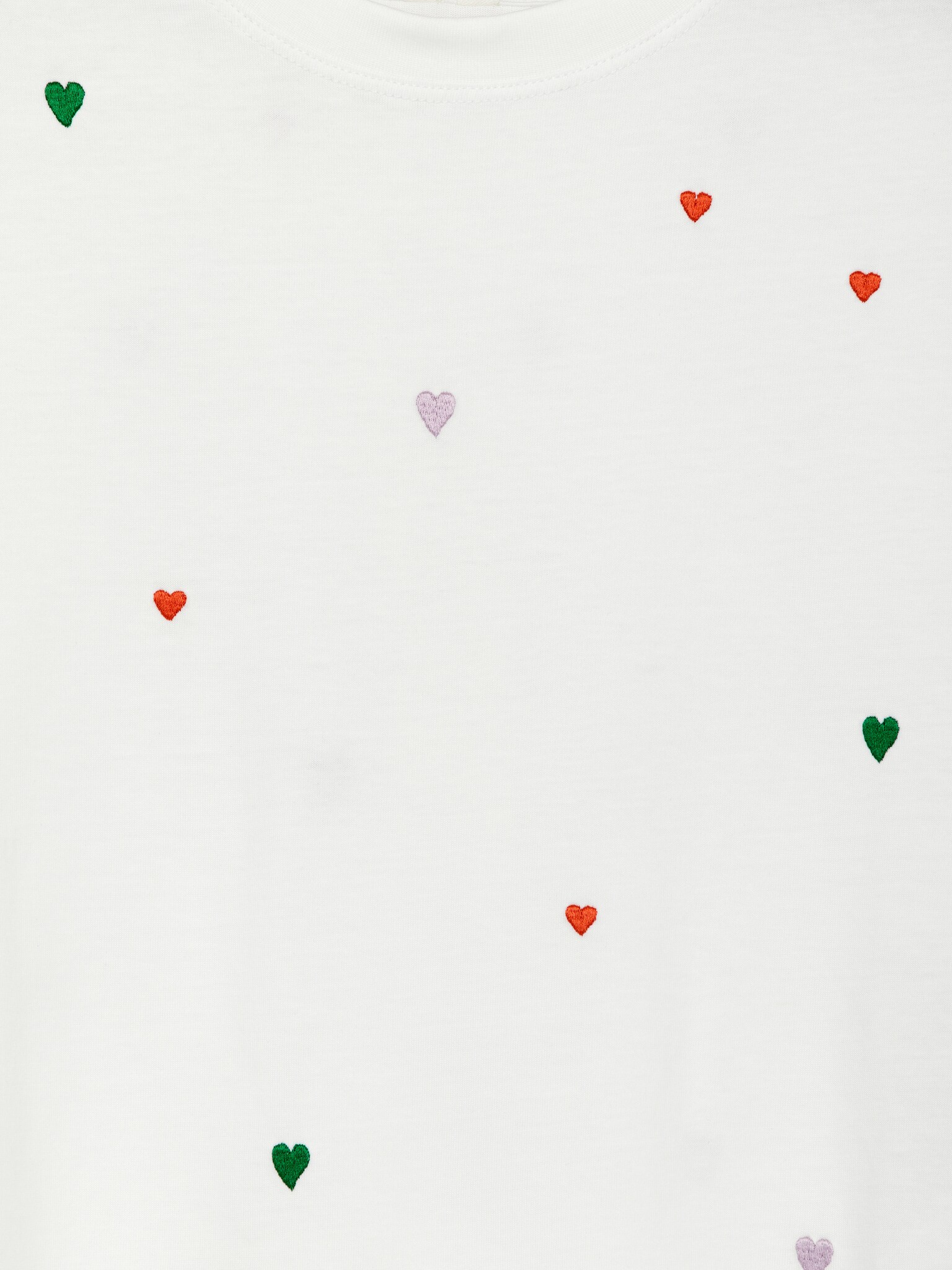 T-shirt con ricami - Bianco/Cuori - 3
