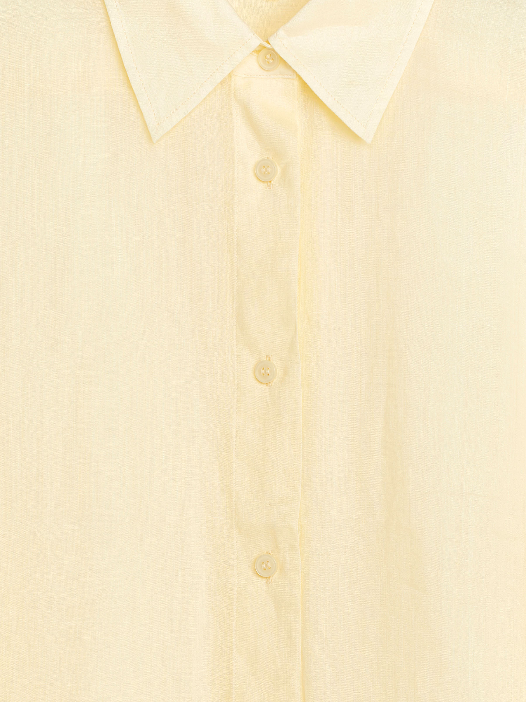 Sheer Ramie Shirt - Pale Yellow - Relaxed fit - Women - StillMedia/DescriptiveDetail - 2