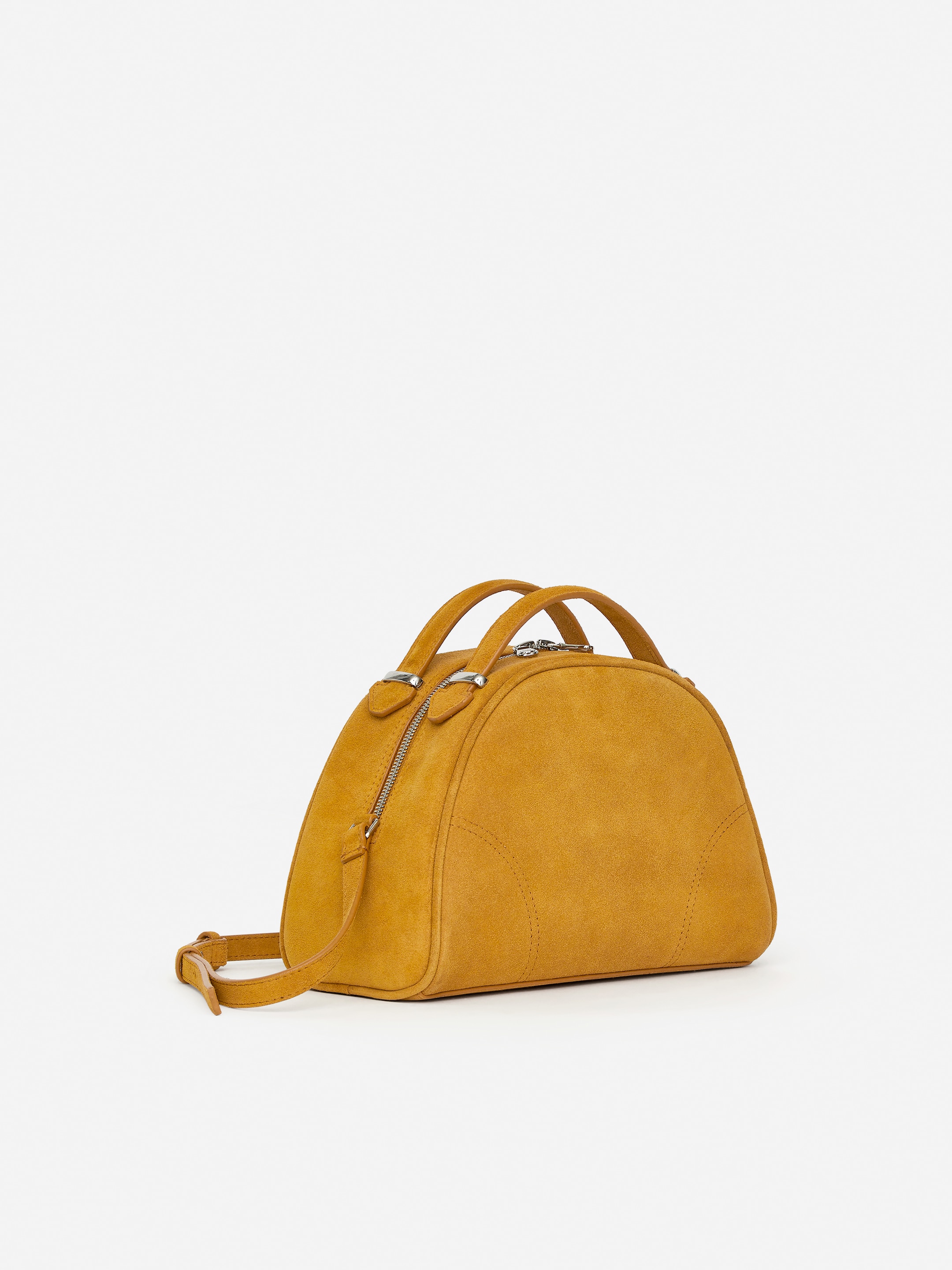 Split Suede Crossbody Bag - Yellow - Women - StillMedia/DescriptiveStillLife - 1