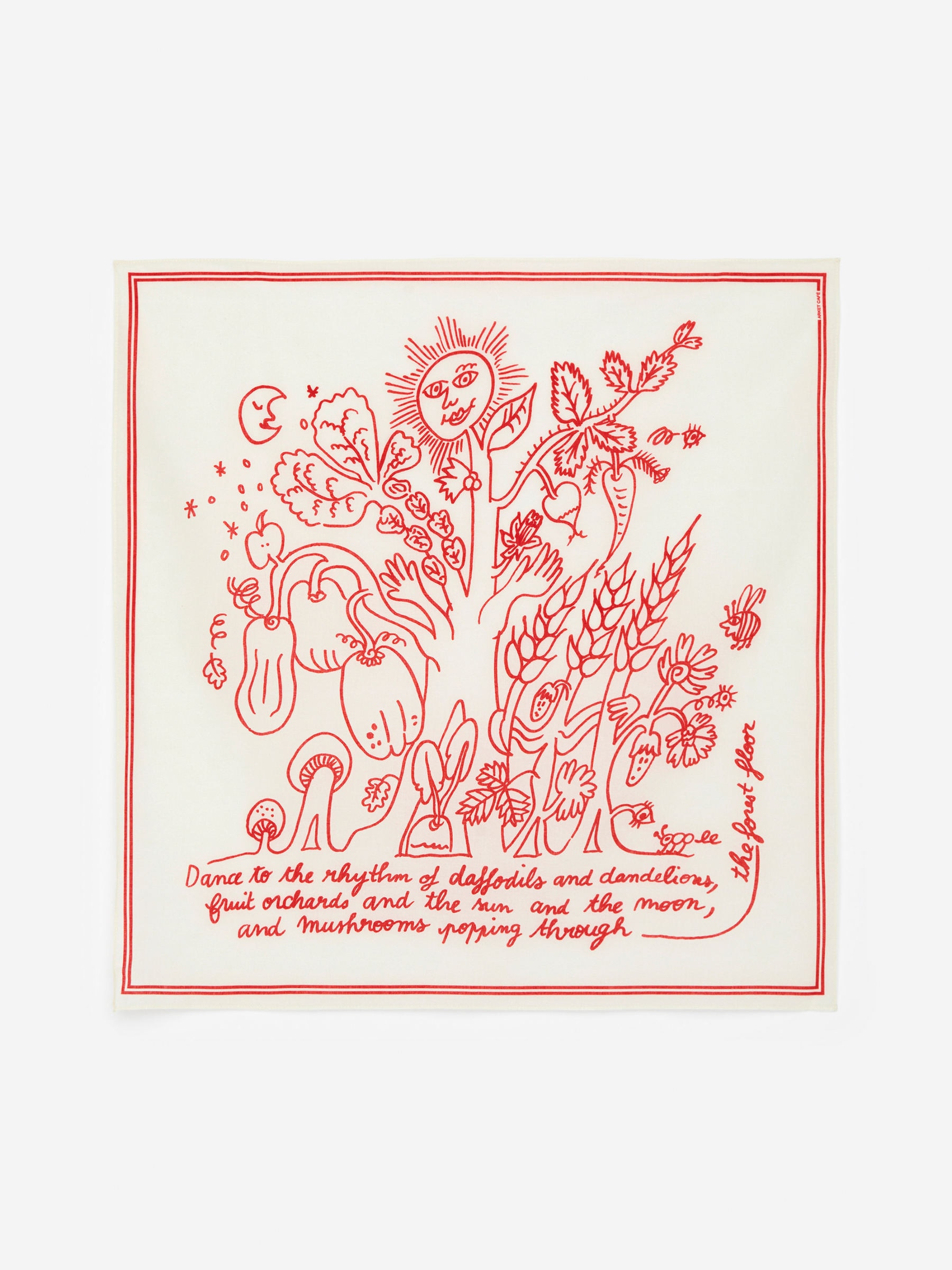 ARKET CAFÉ Bandana mit Print - Cremeweiß/Rot - Café - StillMedia/DescriptiveStillLife - 2