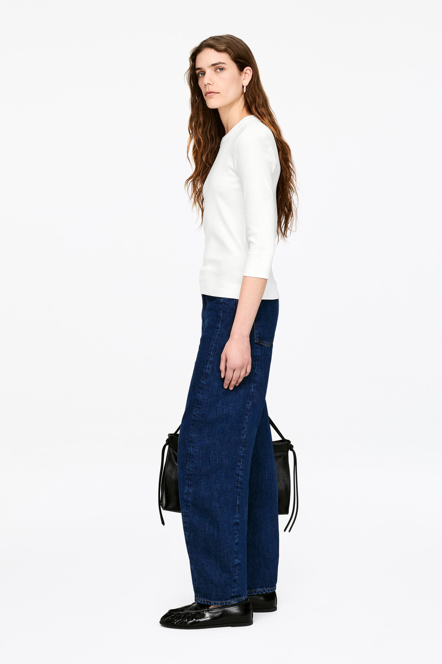 Top côtelé - Blanc/Noir/Rouge/Noir/Blanc - 6