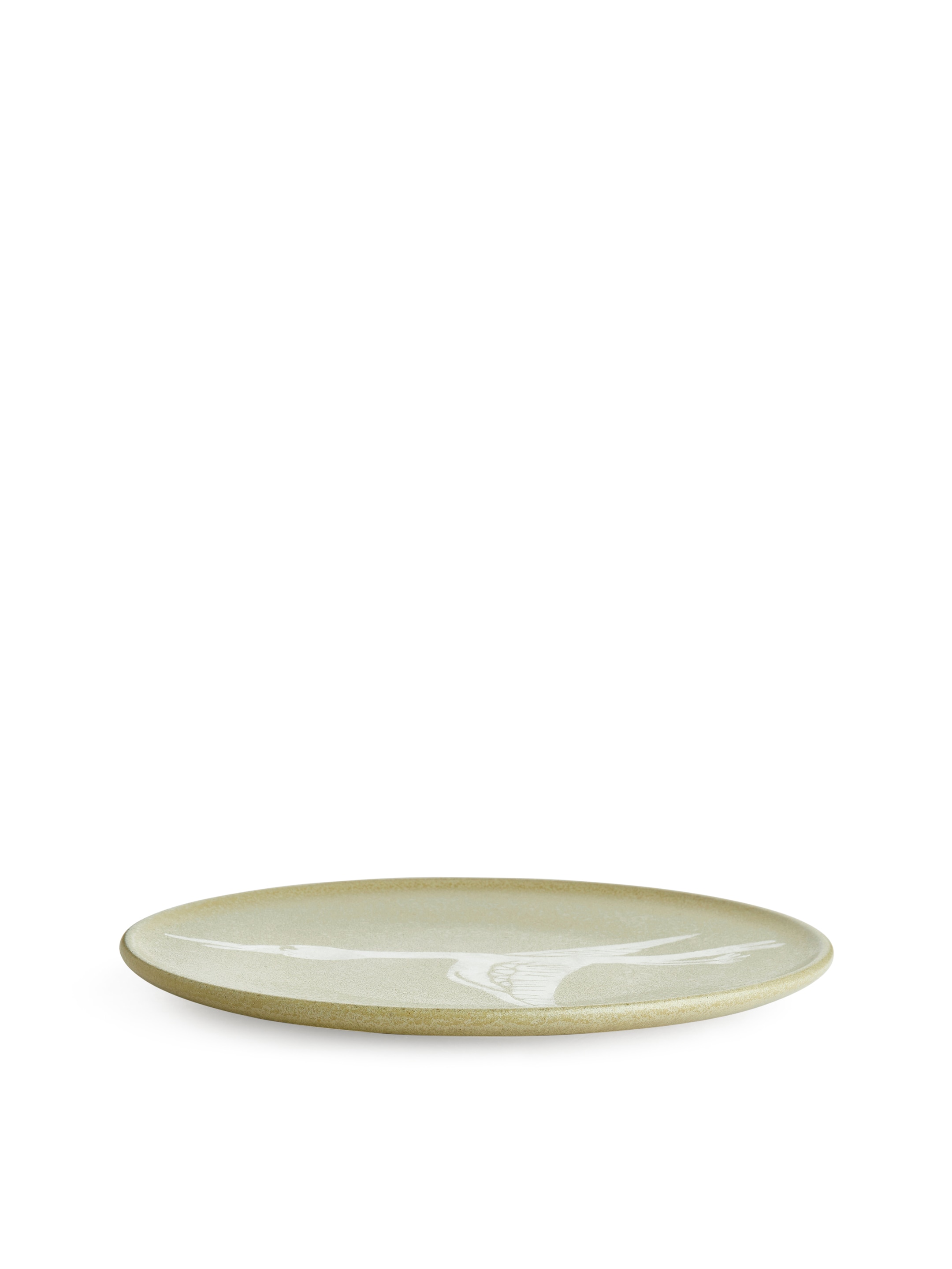 Grösseres Bild ansehen: Handbemalter Teller, 22 cm - Blassgrün/Weißer Vogel - HOME | H&M CH 3