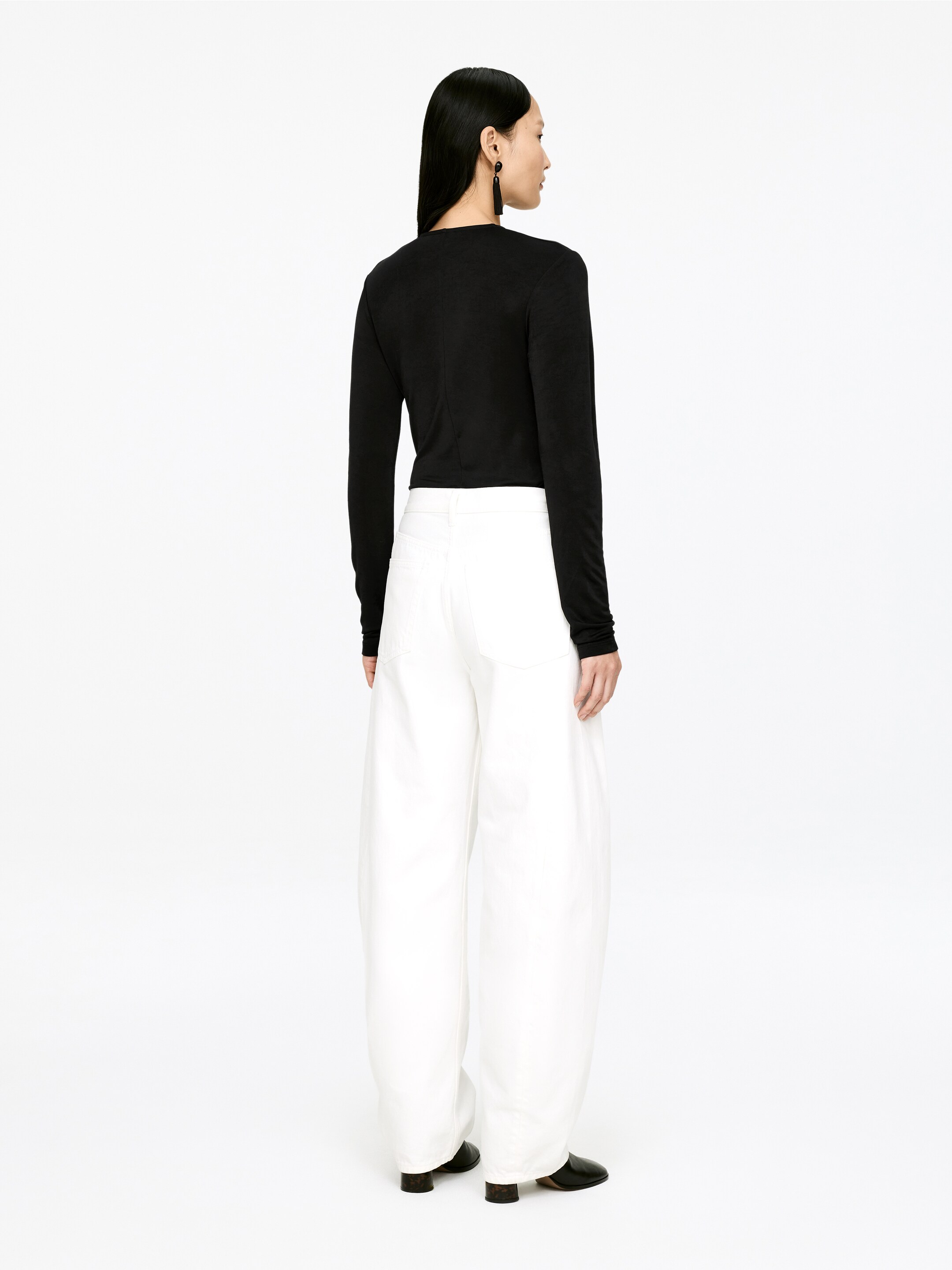 View larger image: Gathered Half-Zip Top - Black - Ladies | H&M GB 2