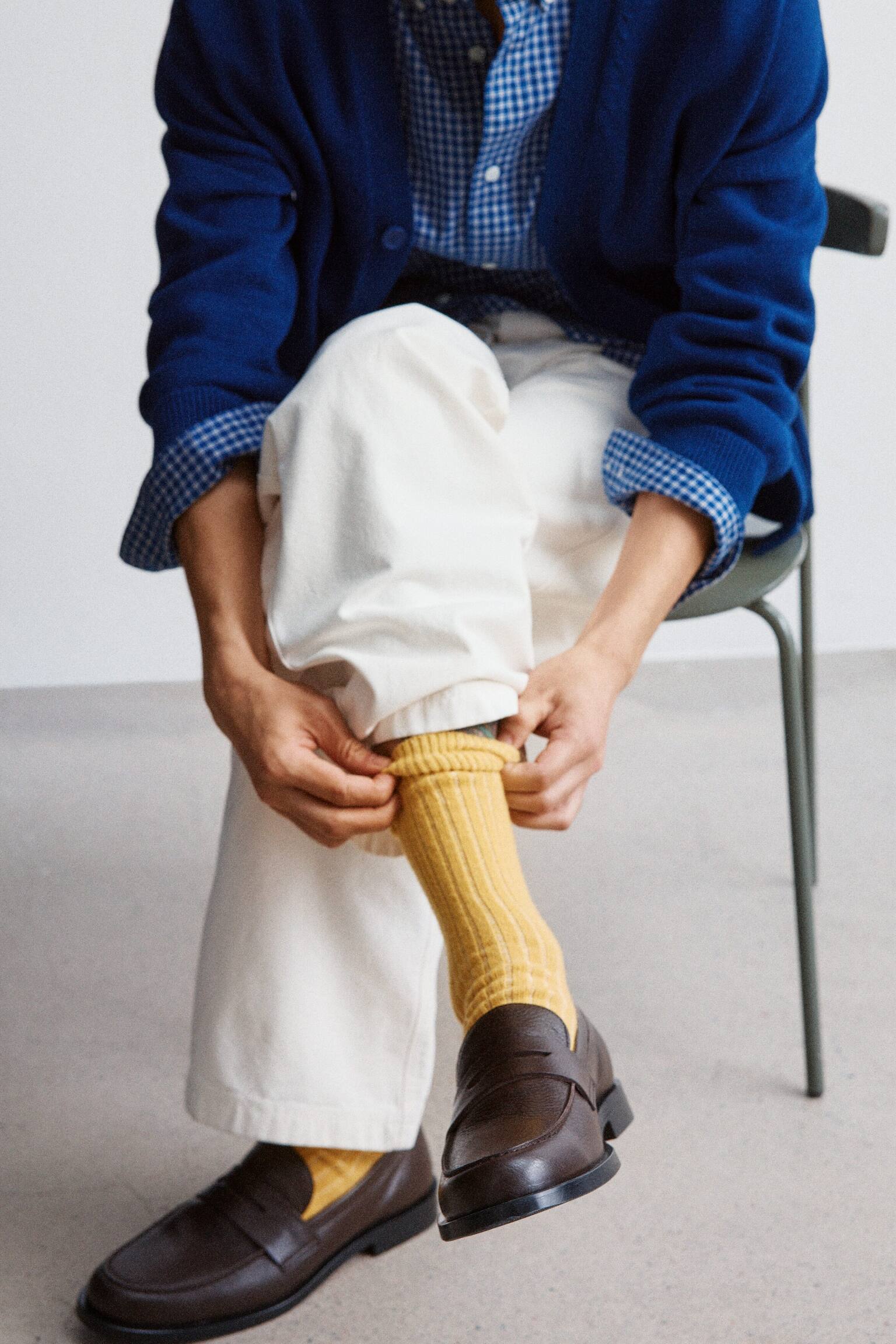 Mocassins em pele - Castanho - 9